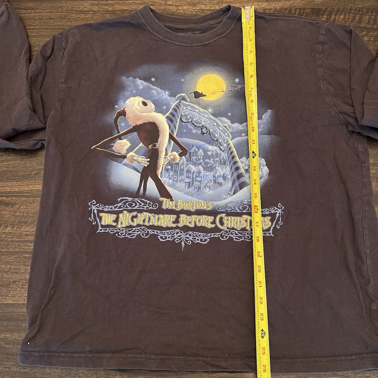 Disney Nightmare Before Christmas Long Sleeve Shirt Jack Sally XL Vintage