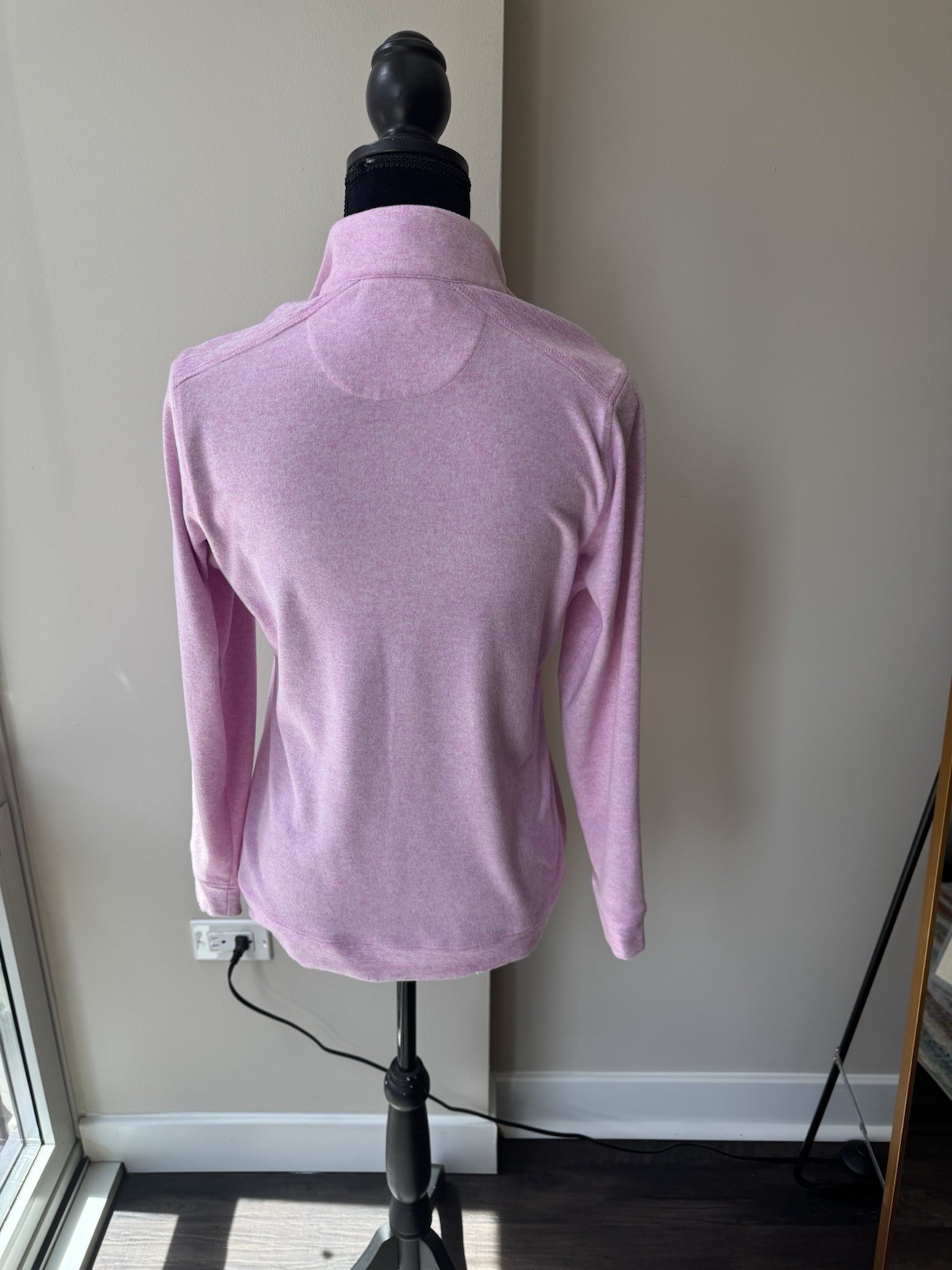 Greg Norman Women’s Pink Quarter Zip Pullover Cozy Sharkbite Fleece Size M NEW