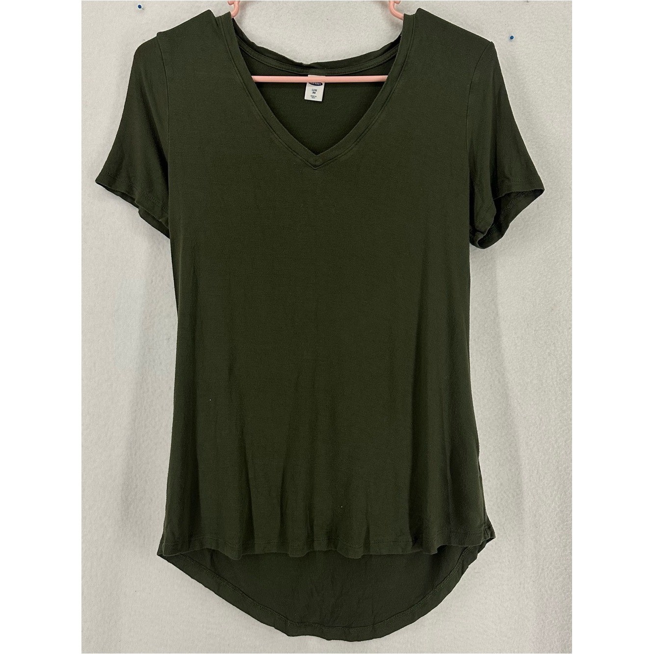 Old Navy Luxe V-Neck High Low T-Shirt Women’s XS Olive Green