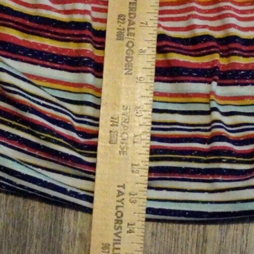 No Boundaries NOBO Top Shirt Womens Medium Multicolor Striped 3/4 Sleeve Strap
