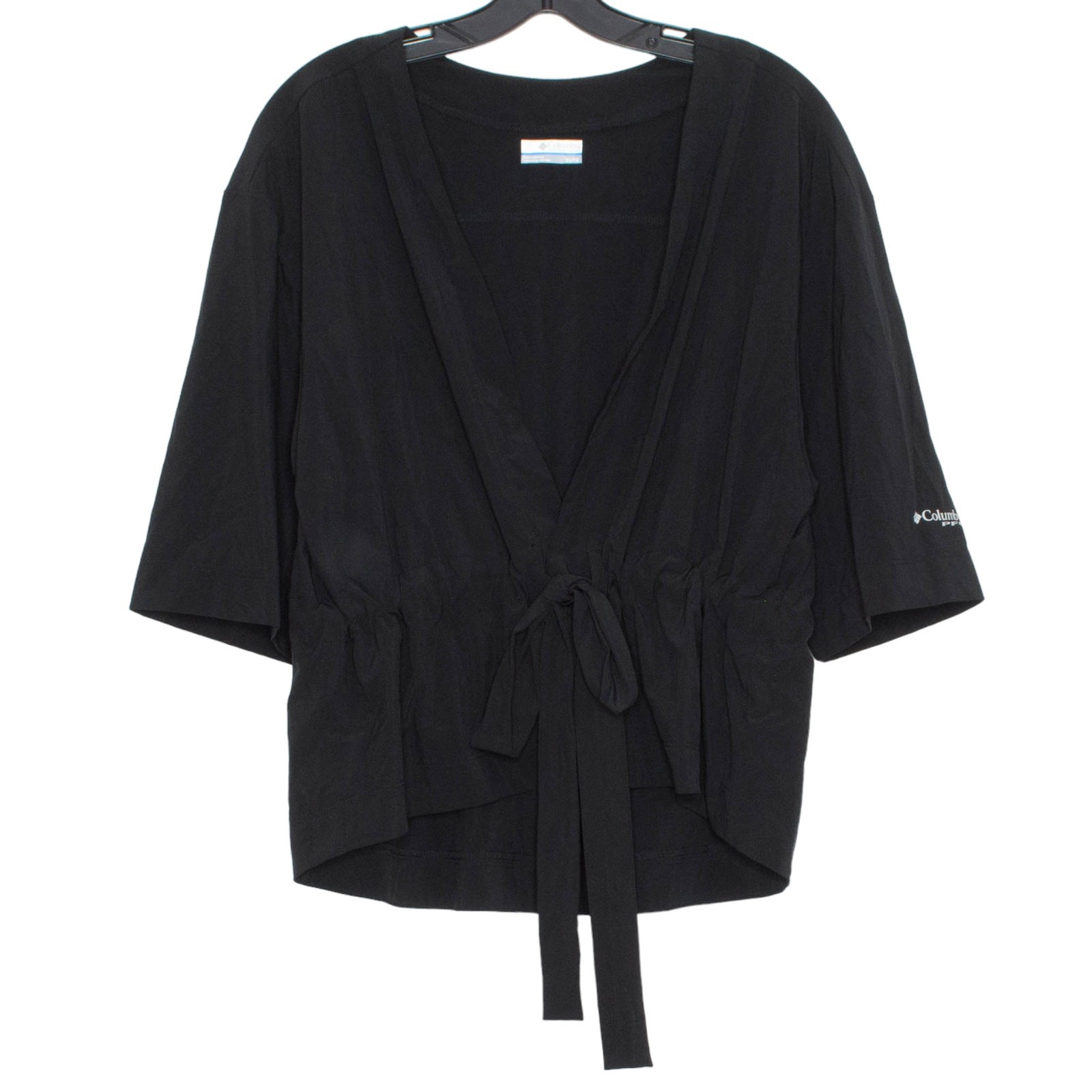 Columbia Top PFG Minimalist Athleisure Outdoor Versatile Tie Waist Black Size XL