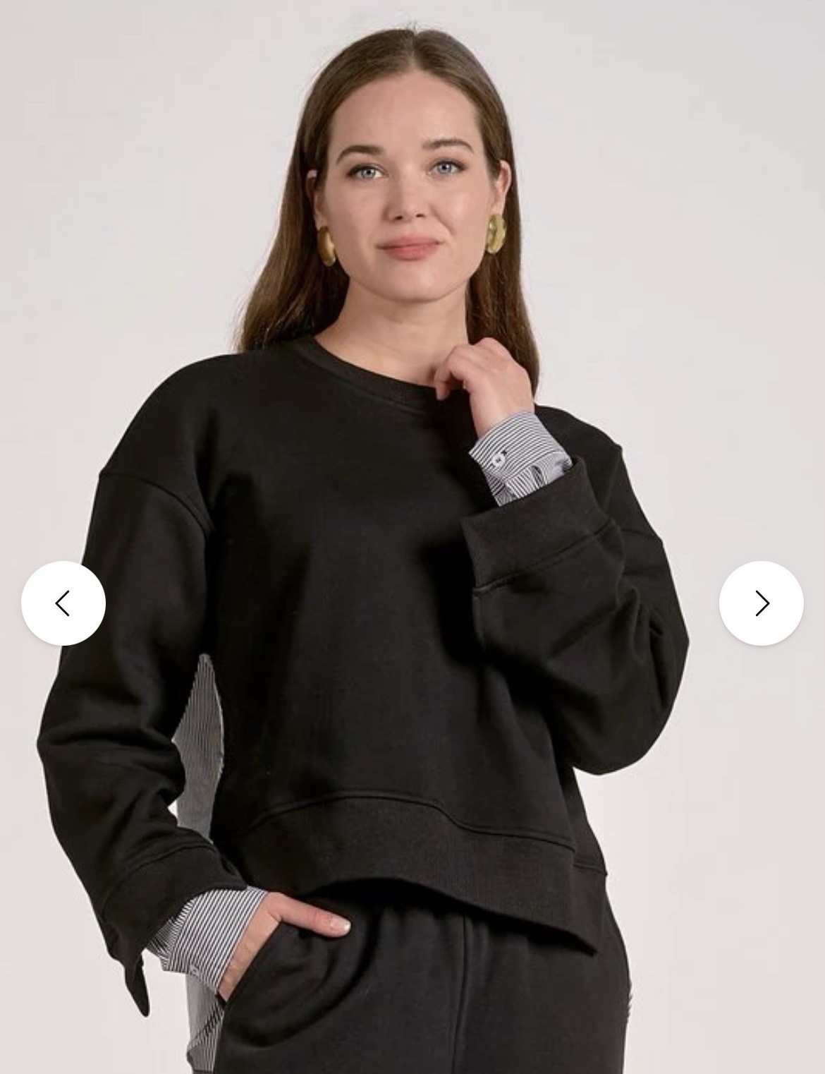 Elan Margot Long Sleeve Top Black