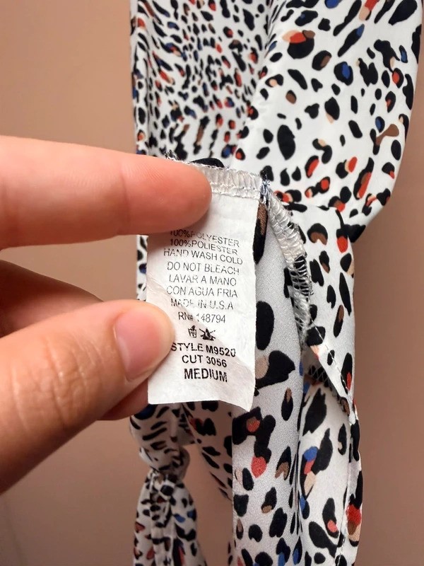 CY Fashion Multicolor Animal Print Cami Tank Top Ruffle Neck & Tie Hem