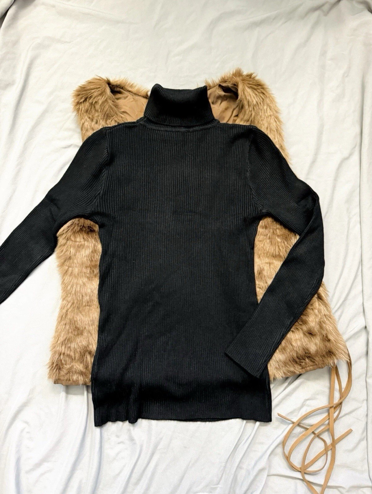 WOMEN TURTLENECK SHIRT SOFT STRETCH WARM FOR WINTER BLACK SIZE XXL