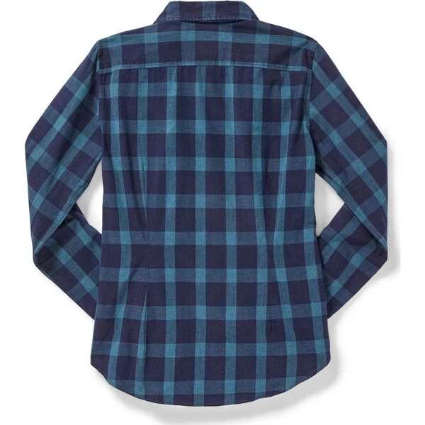 Womens Filson Hyland Shirt Indigo Teal Navy Check XS Cotton NWT