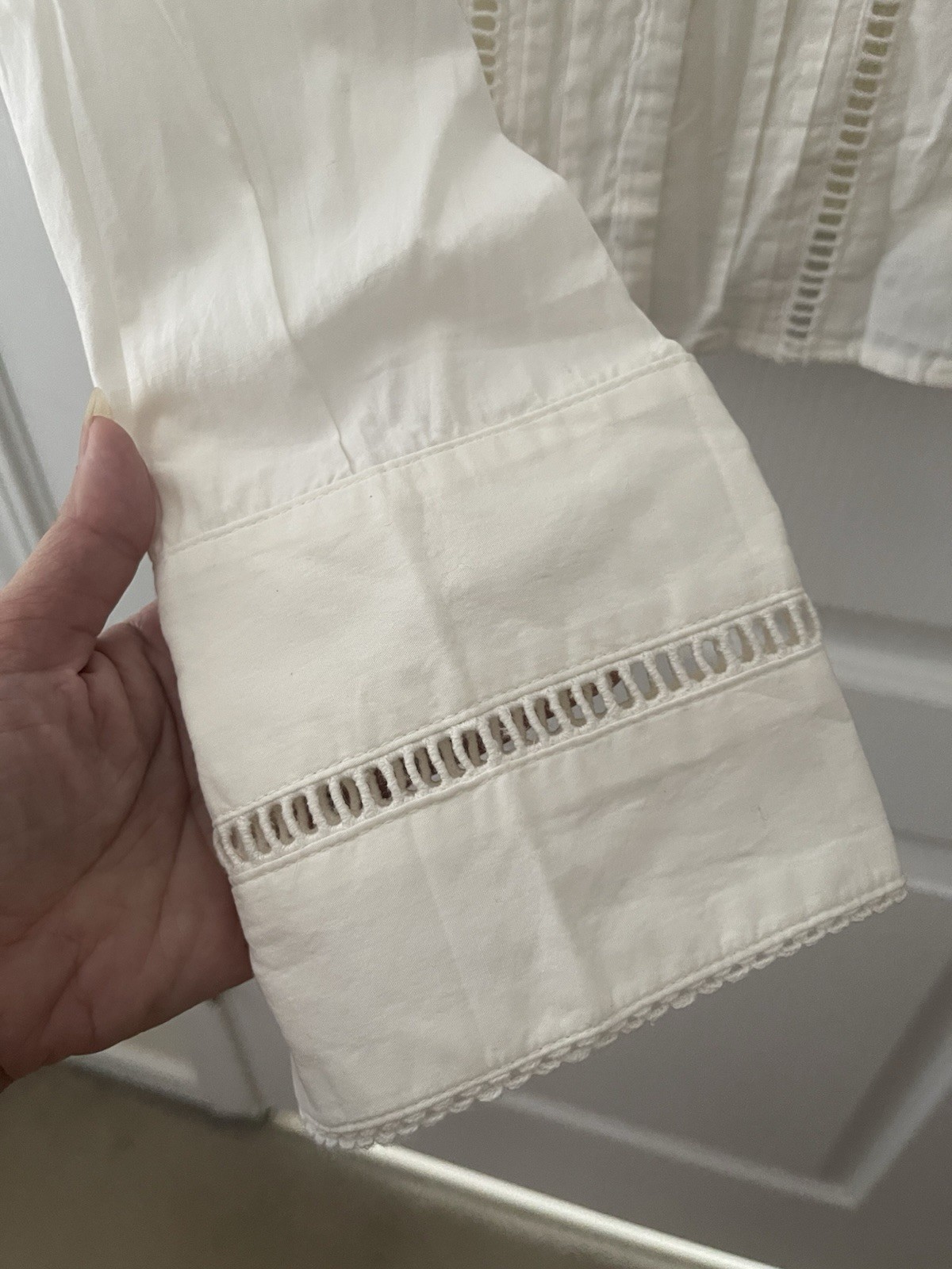 NWT $98 Free People Frankie Corset Cotton Top In Clean Ivory Size M