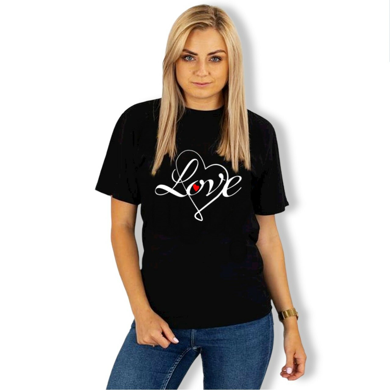 LOVE T-SHIRT WITH CUTE MESSAGE IS CUSTOMIZED FOR YOU VARIOUS COLORS AND SIZE 275