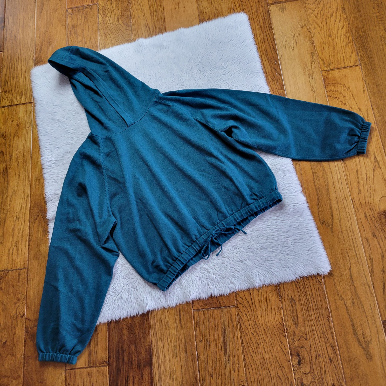 OAT New York Shirt Hoodie Women’s XL Balloon Sleeve Cinch Waist Oversized