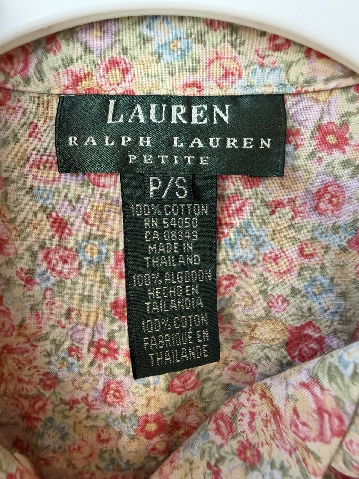Ralph Lauren P/S Women Shortsleeved Cotton cute LLR Embroidered Logo Button Up