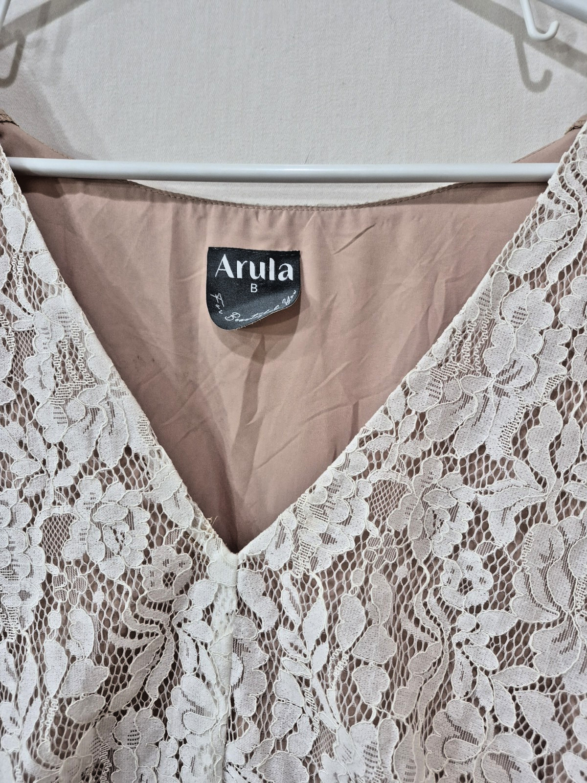 Arula Womens 2X Ivory Romantic Lace Boho Cottagecore Top NWT