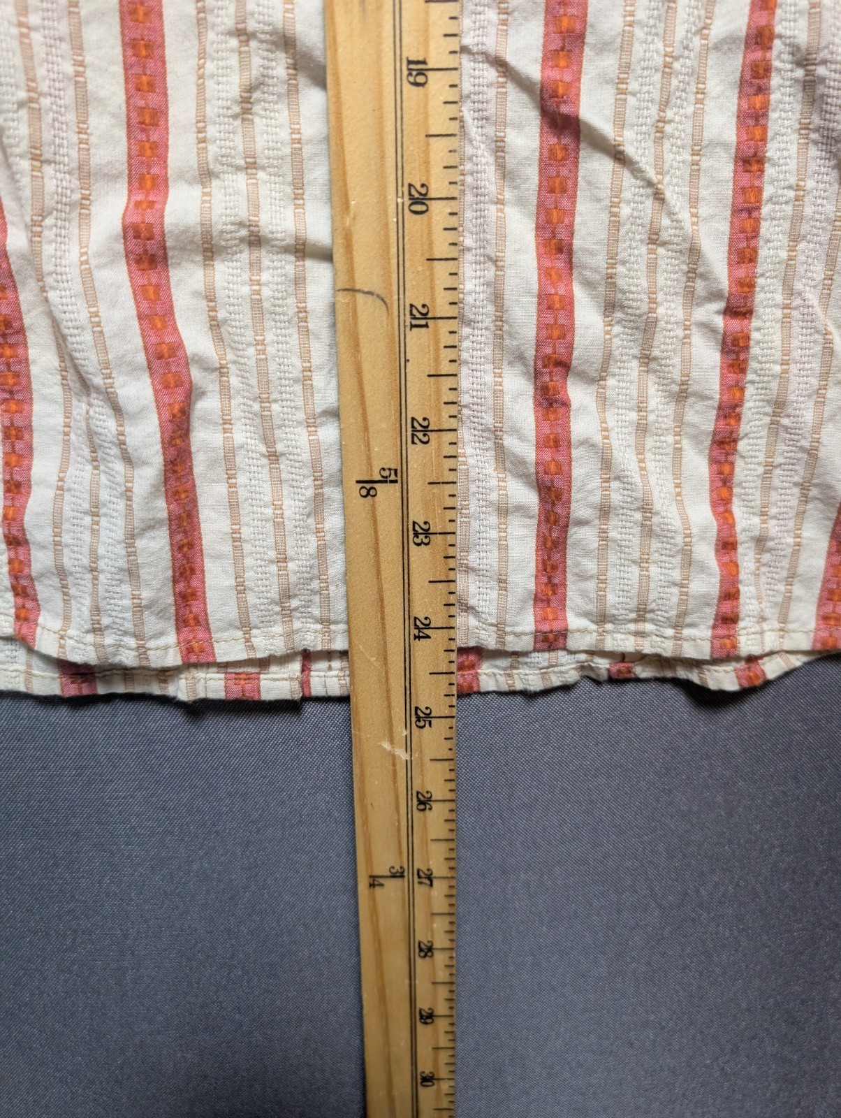 Pendleton Shirt Womens Small Beige Red Striped Long Sleeve Collared Snap Front
