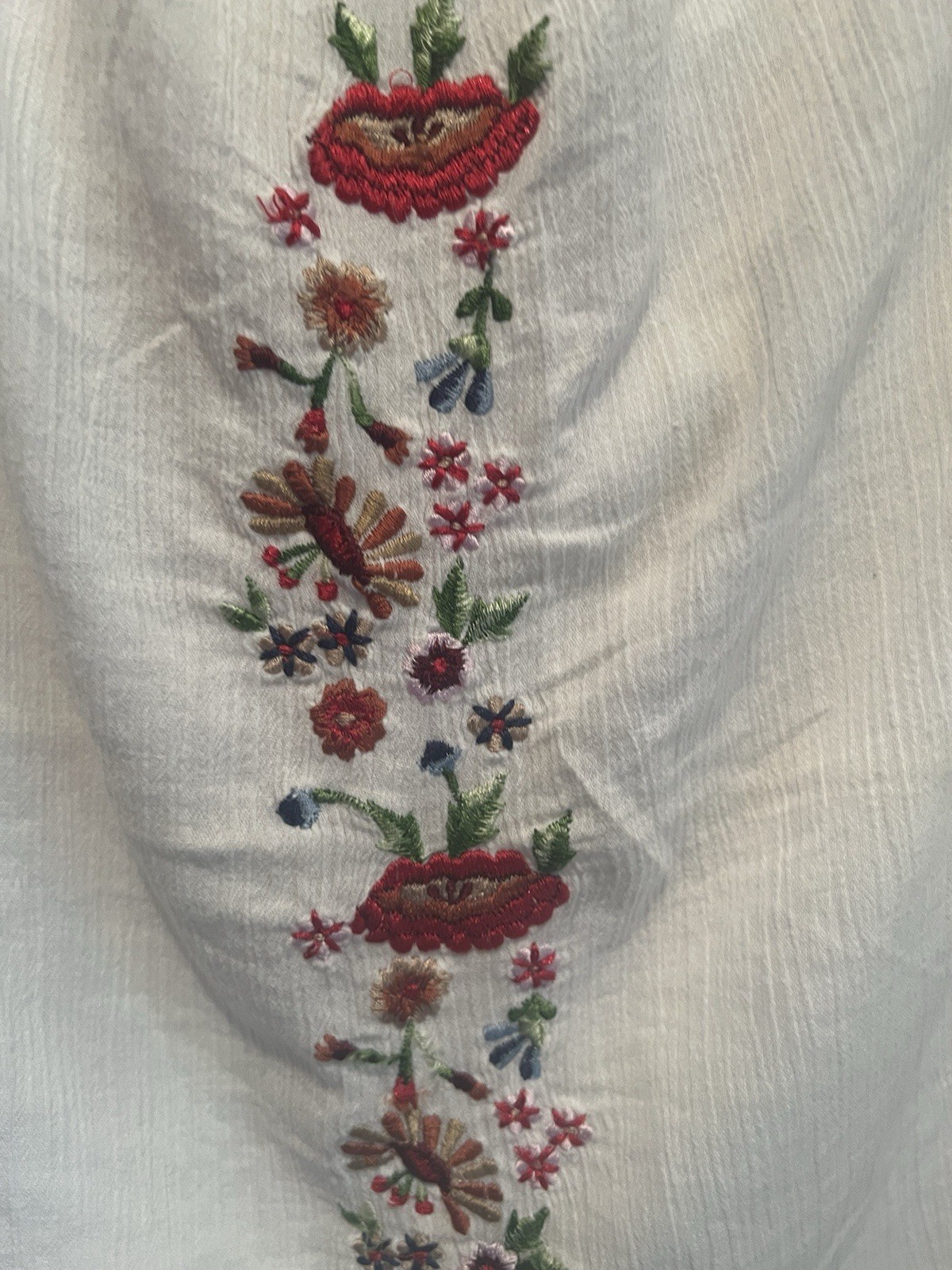 Roxy Quiksilver Vintage Embroidery Blouse Size Large