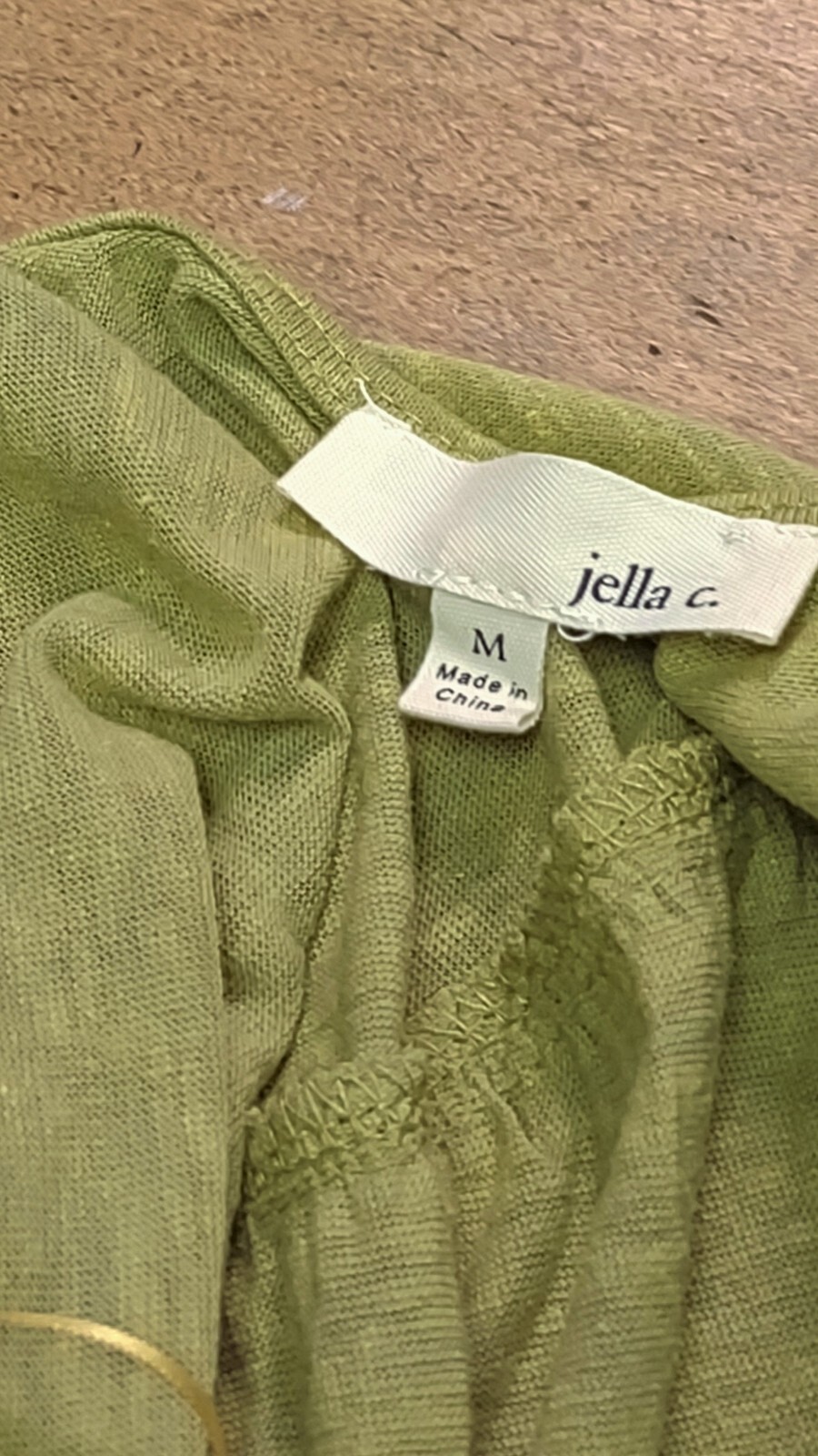 Jella C Green V-Neck Sleeveless Shirt Top Blouse Loose Fit Women’s Size M