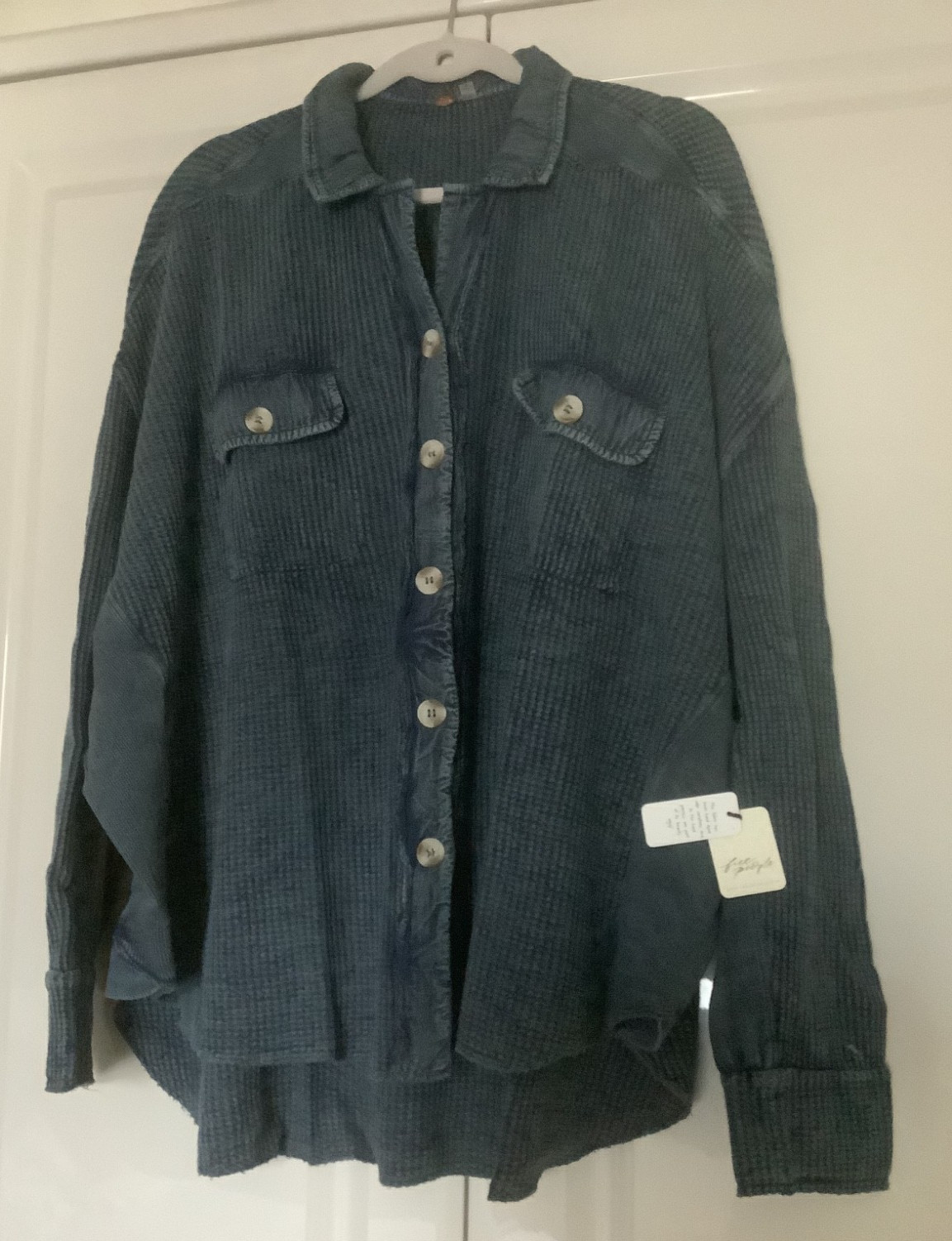 FREE PEOPLE FP ONE Scout Waffle SLOUCHY OVERSIZED Jacket/Shacket – X-SMALL – NWT