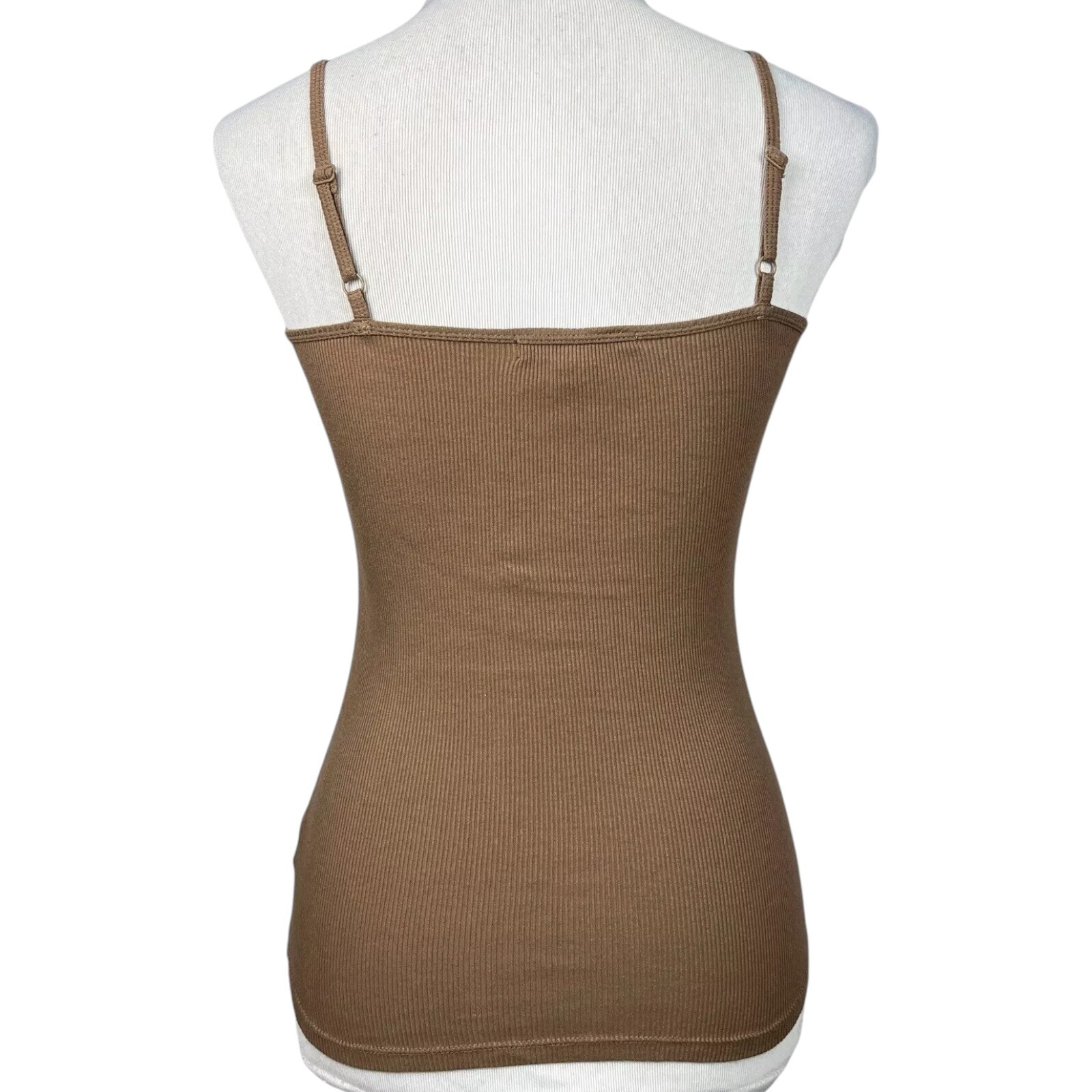 Vintage Y2K Free People Cami Top Size Small Brown Fairy Crochet Trim Floral Tank