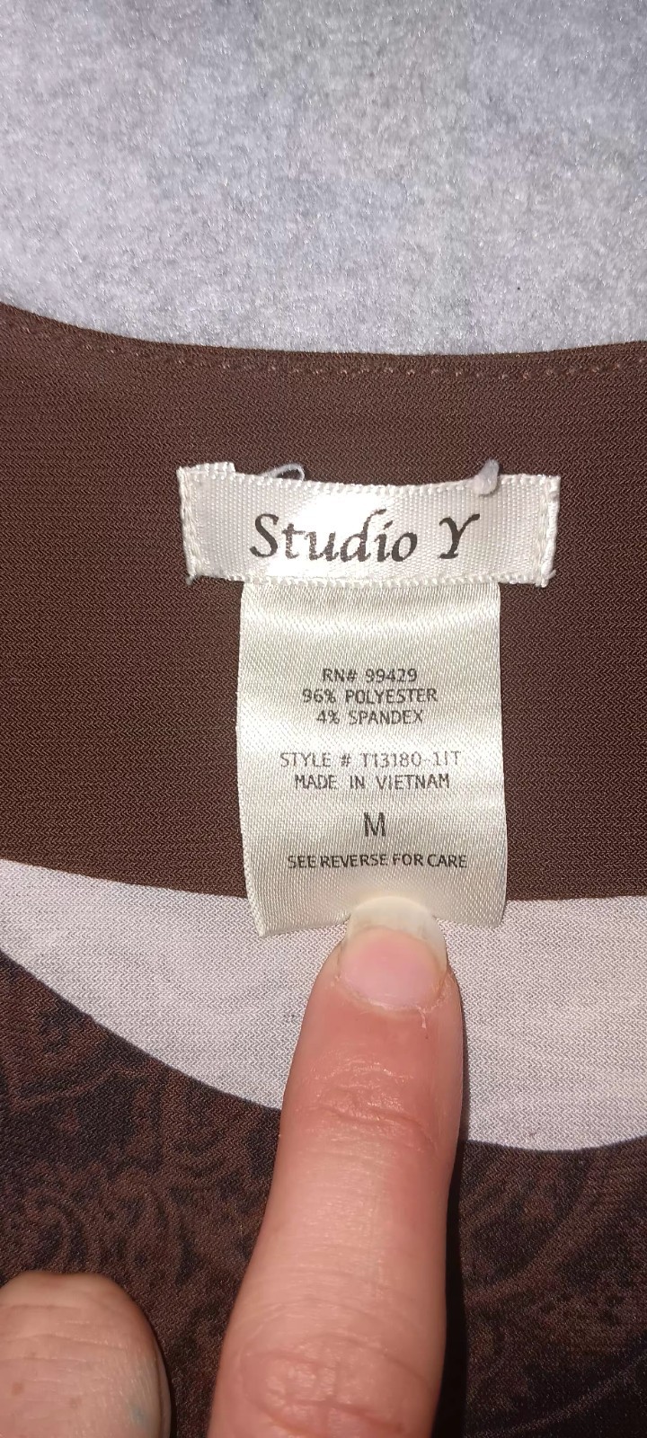Studio Y Y2K Sleeveless Blouse Womens Size Medium Brown Leopard Print Paisley…