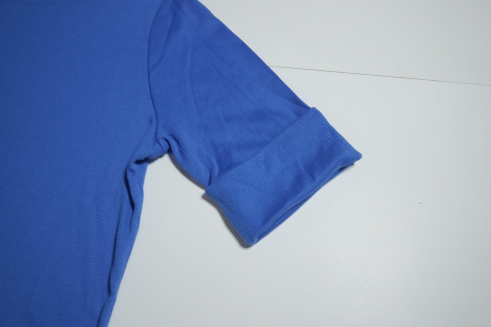 Lauren Ralph Lauren Blouse Tops Womens M Blue Cotton Blend Pullover Short Sleeve