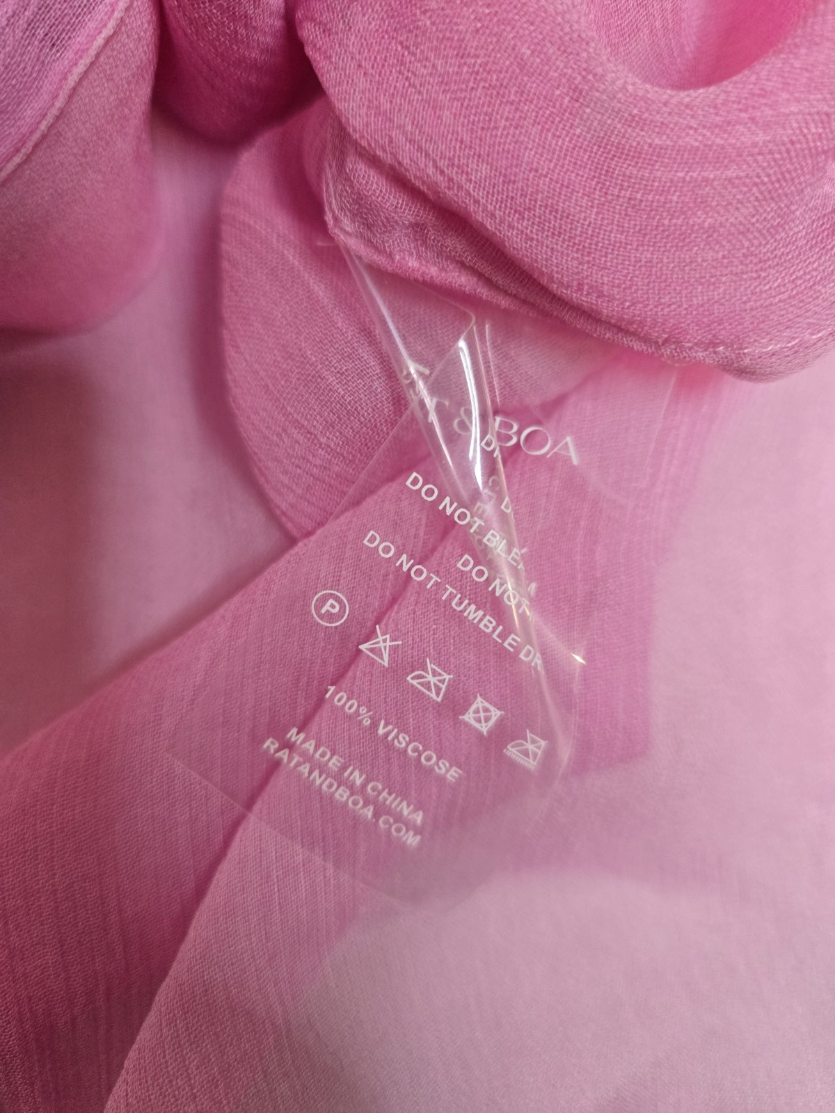 NEW Rat & Boa ombre pink sheer Diaz oversized chiffon beach blouse size XXL