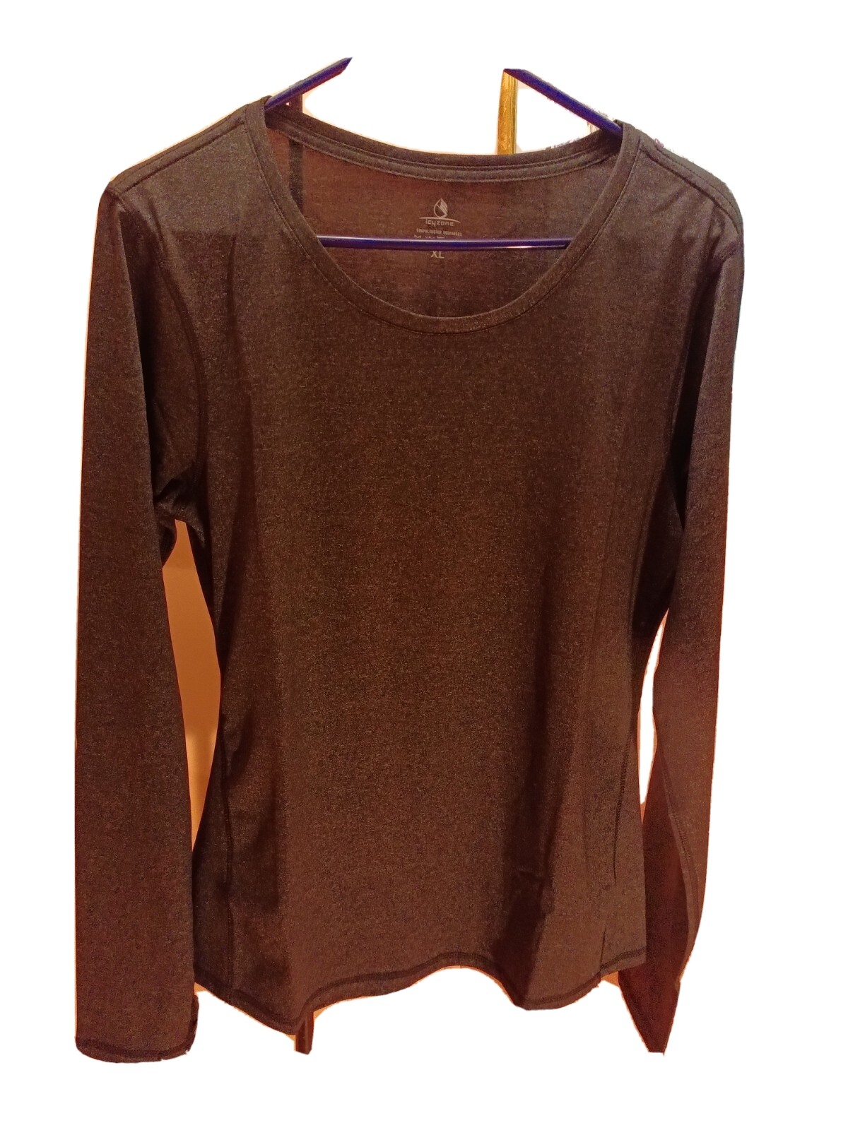 Icyzone Long Sleeve Shirt Xl Gray Stretchy Nwot