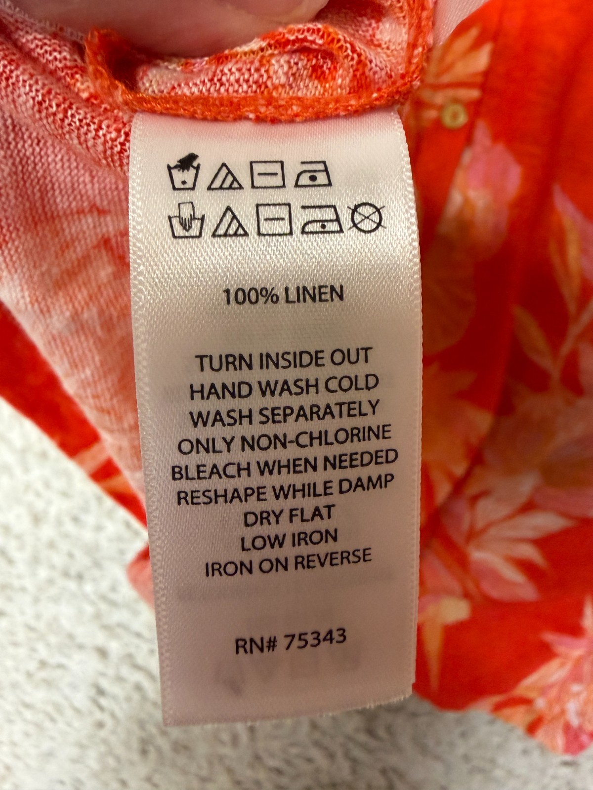 Cynthia Rowley Linen Blouse Top Womens Large Lightweight Tropical Beach Vacation