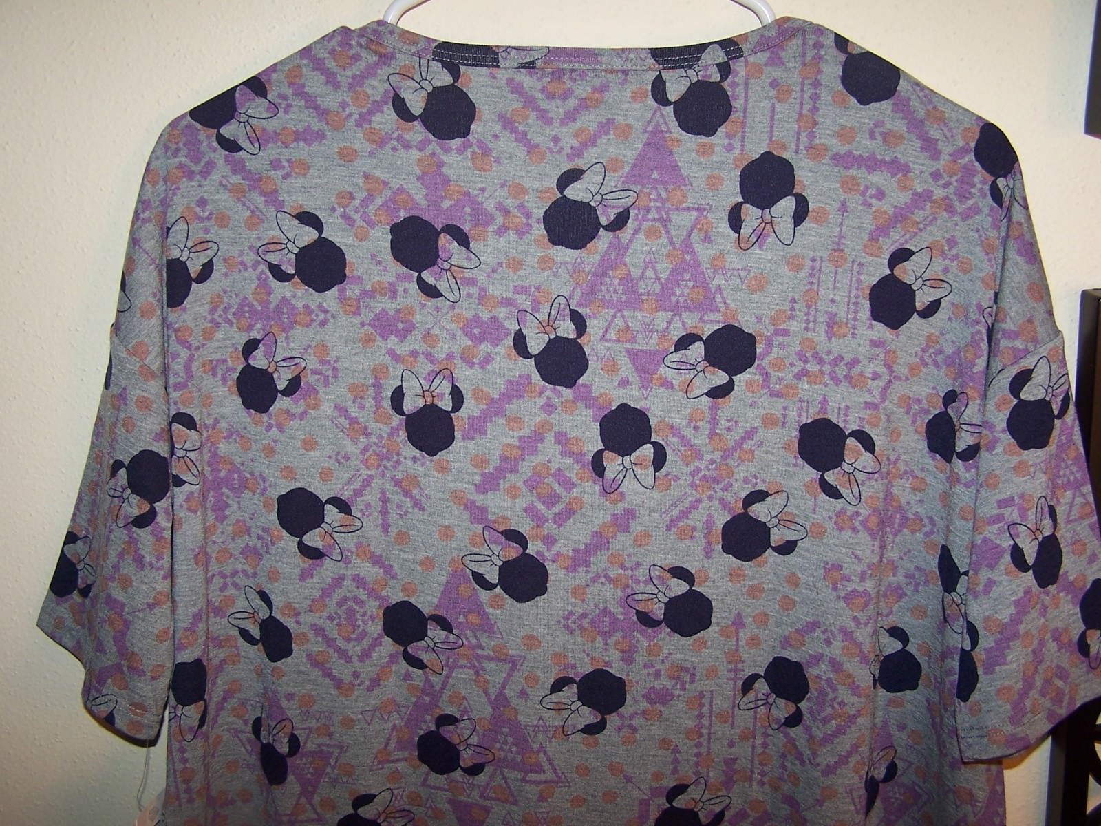 NEW Lularoe IRMA XXS XX-SMALL MINNIE MOUSE BOWS DISNEY GRAY PURPLE BLUE NWT