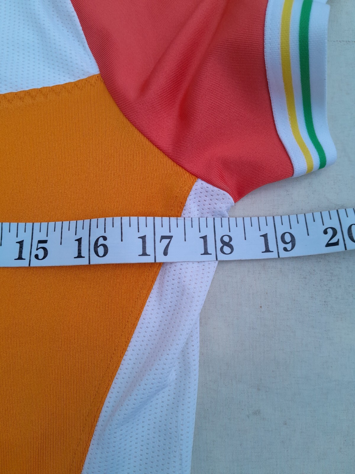 adidas by Stella McCartney Shirt Women’s Medium Orange White Hard Workout Flaw