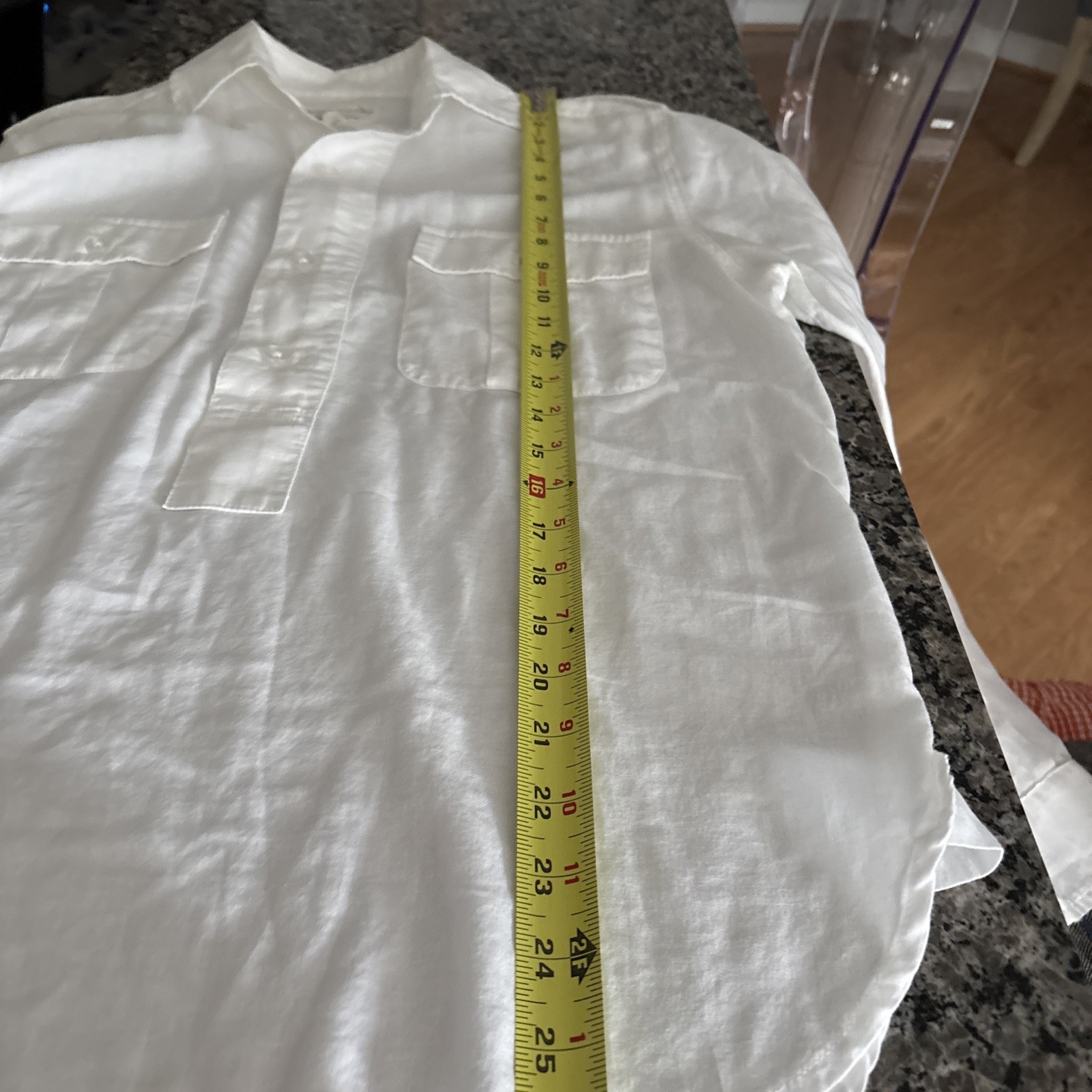 Current/Elliott Women’s White Shirt Size Large 100% Cotton Made In USA