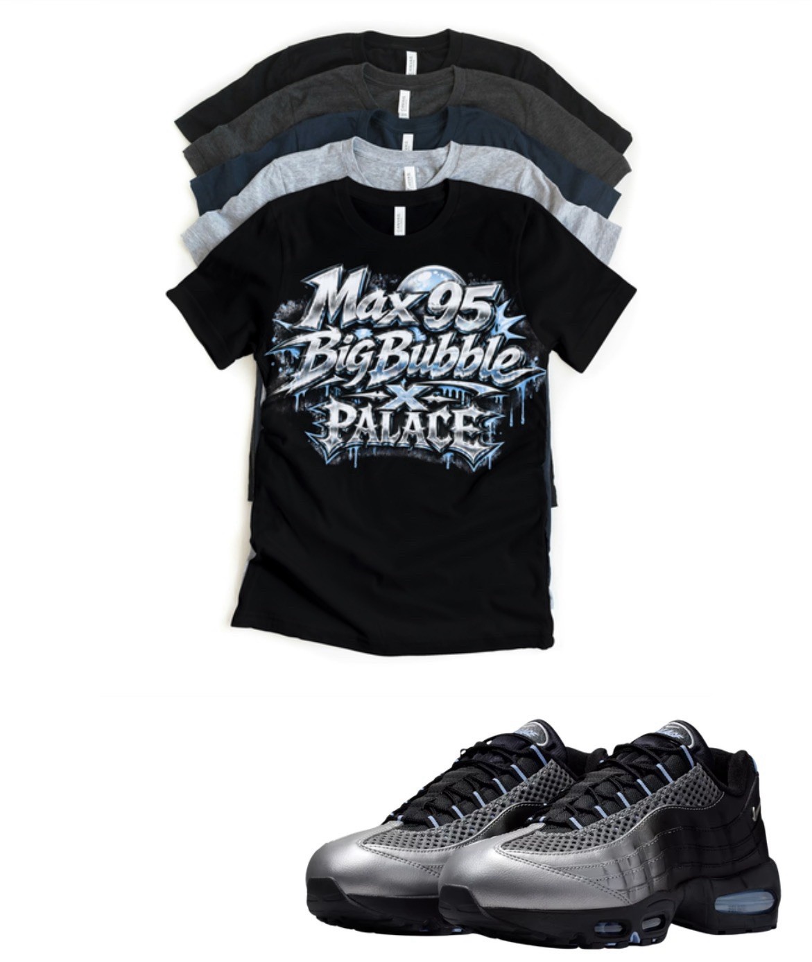 OG Air Max 95 X PALACE Sneaker Matching T-Shirt Sneakerhead Limited Edition