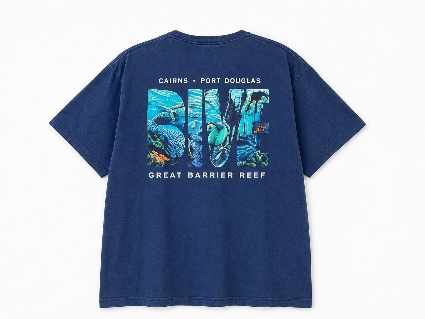 Vintage Australia Great Barrier Reef Dive Graphic Tee Women’s Large