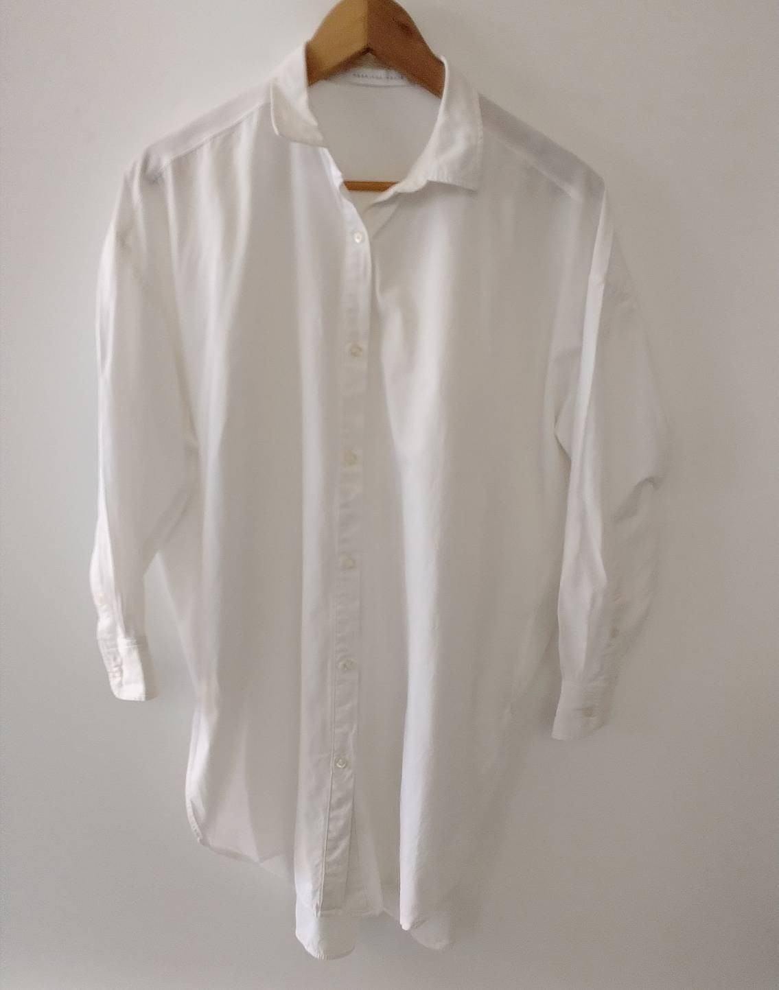 American Holic Women’s White Rayon Cotton Blend Button Down Shirt Size M
