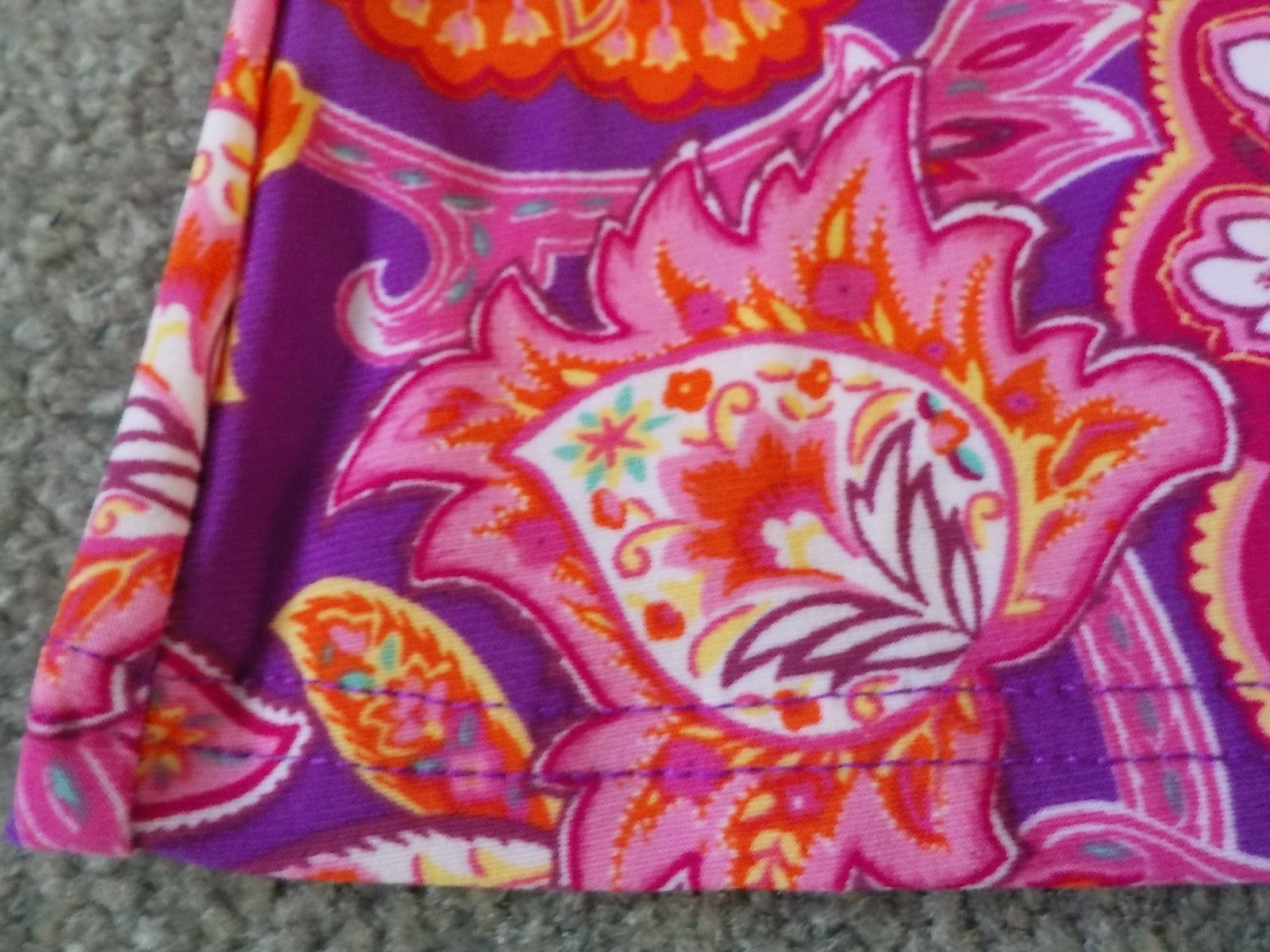 Misses Floral Sleeveless Career Top, Gathers, Pinks Poly Knit, Chaps, XSm, New