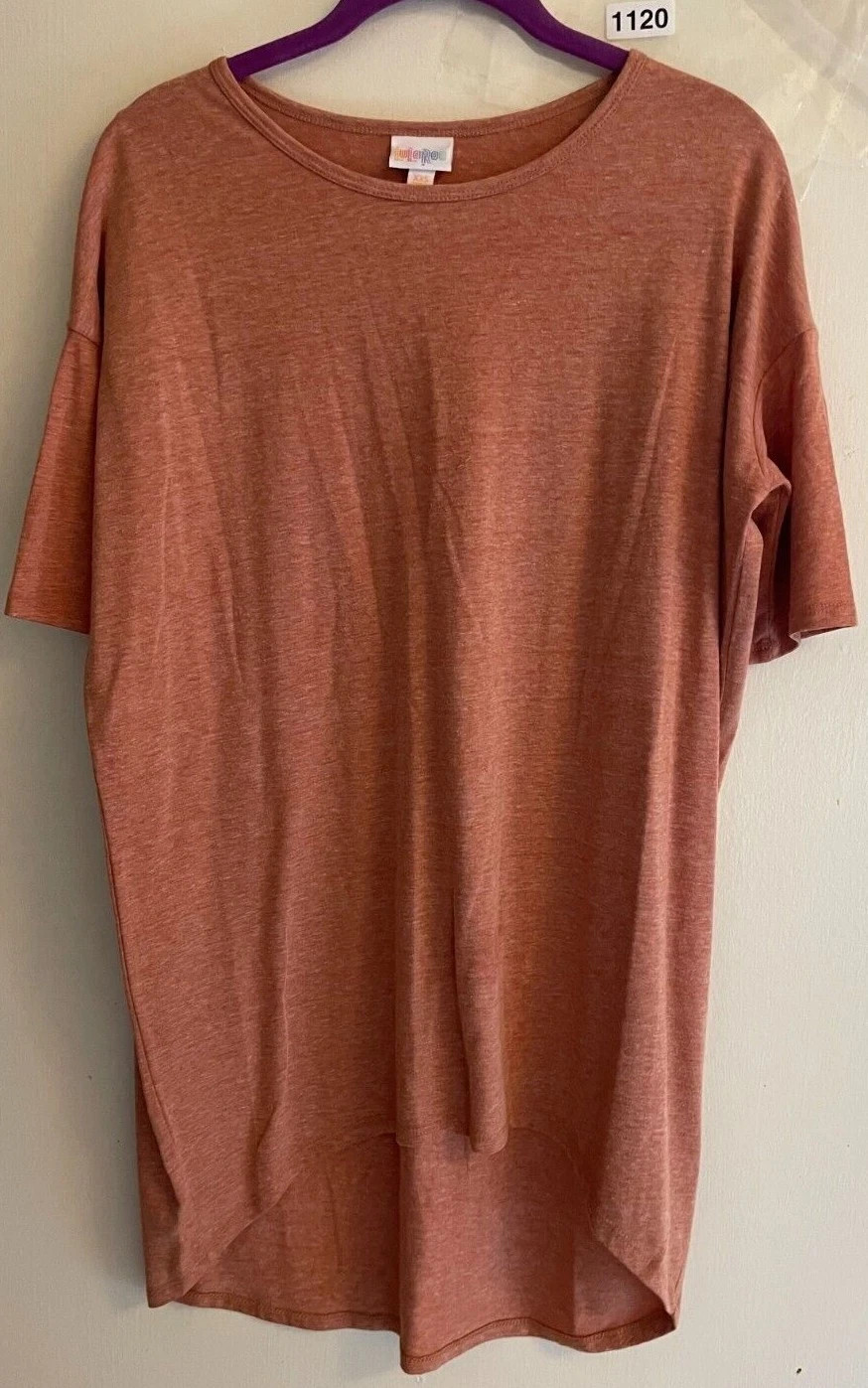 LuLaRoe Irma Tunic Top Women’s Size XX-Small 2XS Rust Orange