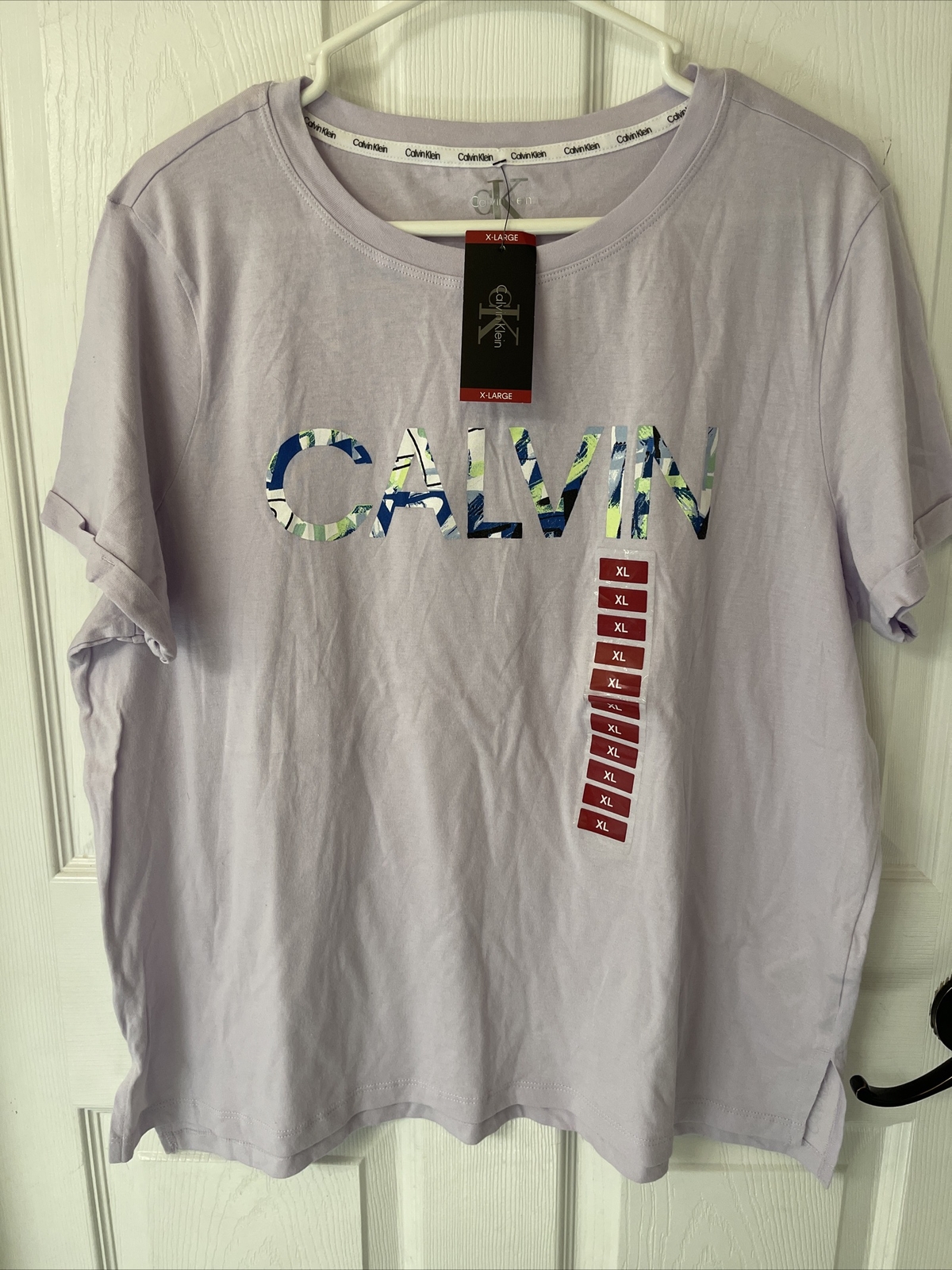PICK STYLE/SIZE – Calvin Klein Women’s Soft Crew Neck Short Sleeve Graphic Logo