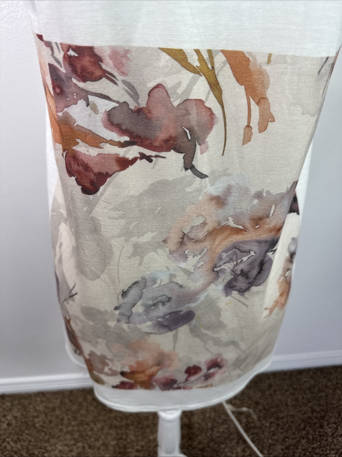 Adriano Goldschmied Women S A-Line Tank Top White Watercolor Graphic Back NWOT