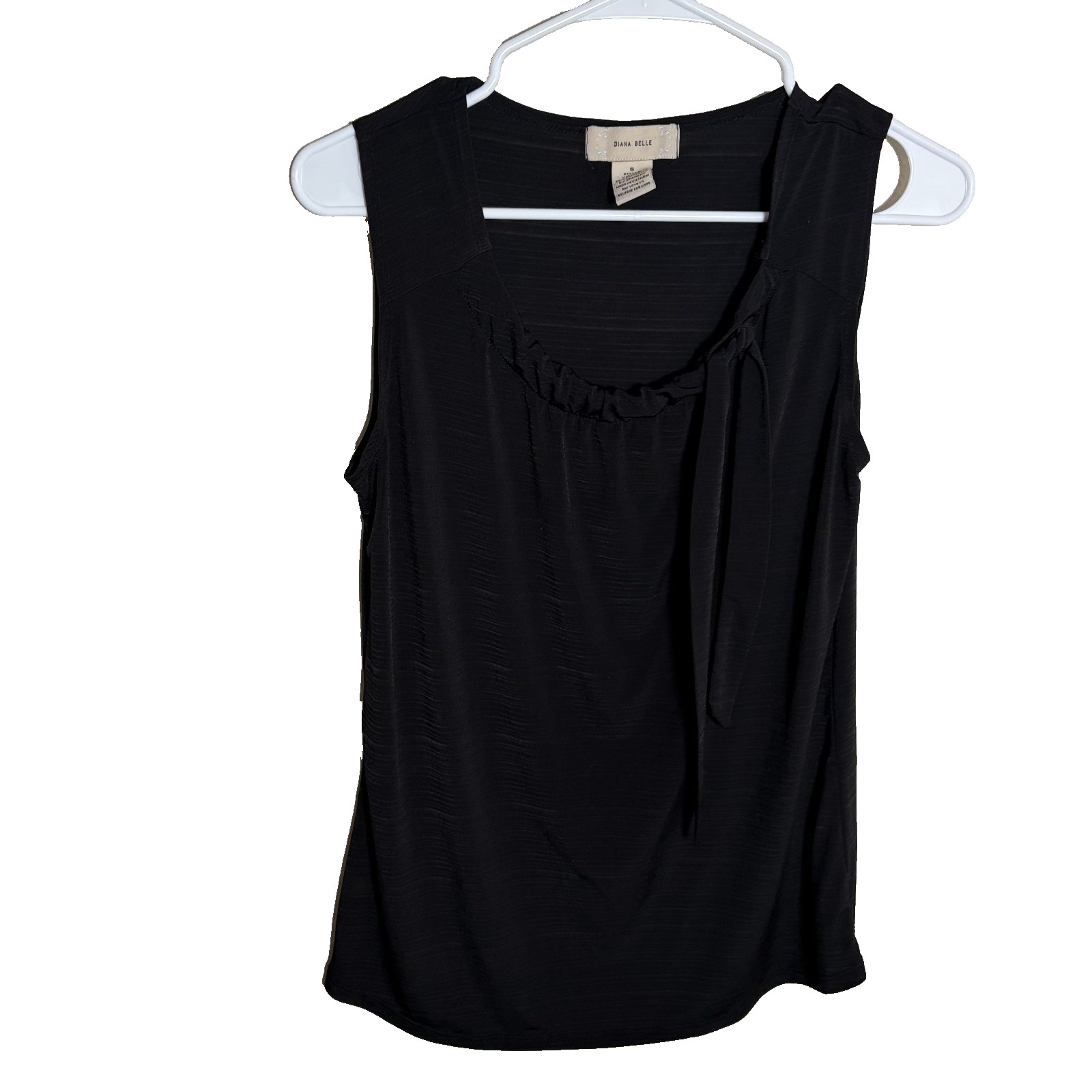 Diana Belle Blouse Women’s Small Round Neck Tank Top Career Shirt Sleeveless