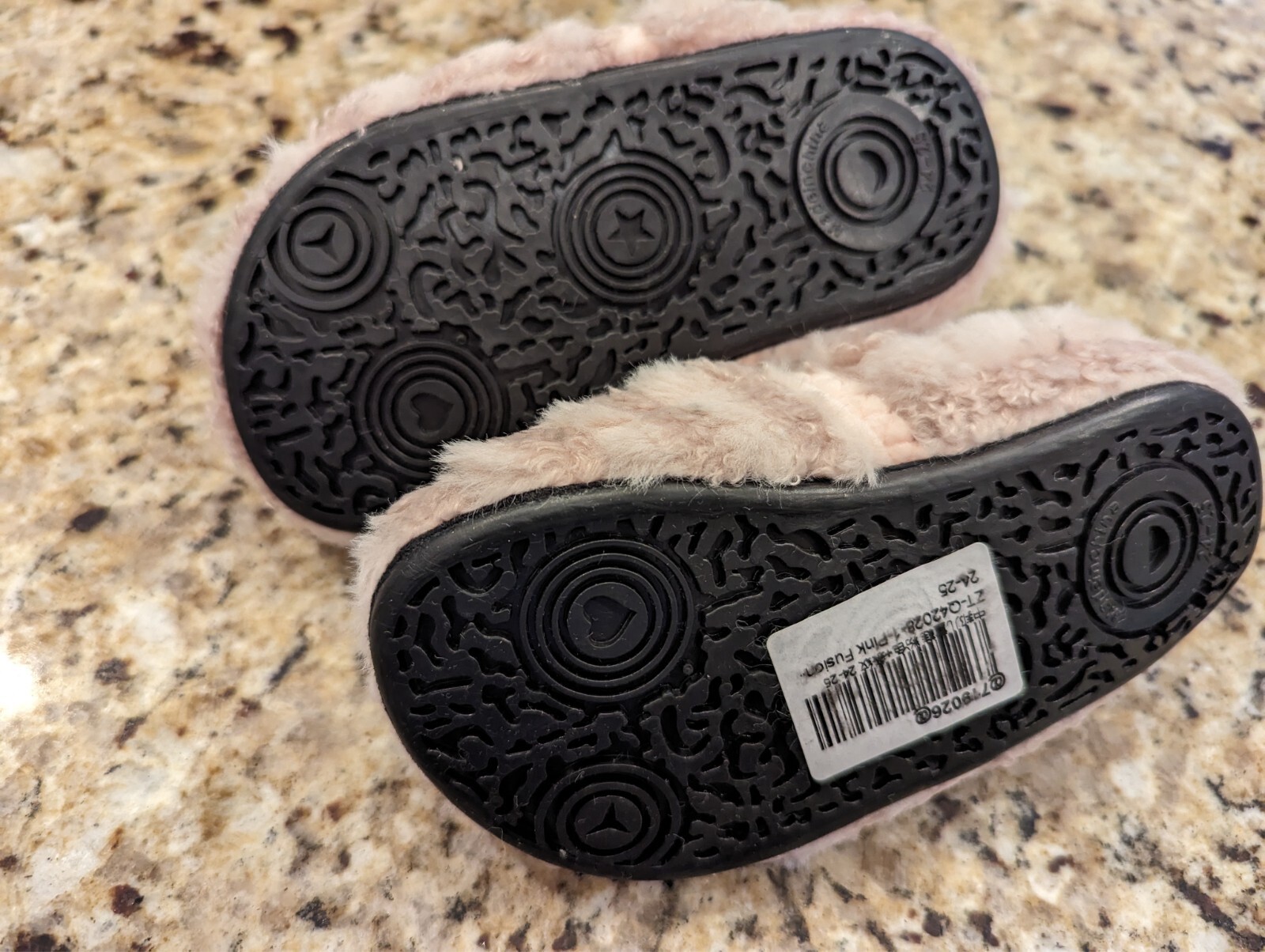 Unisex Kids Toddler Slippers Socks Artificial Woolen Slippers Non-slip 6.5-7.5