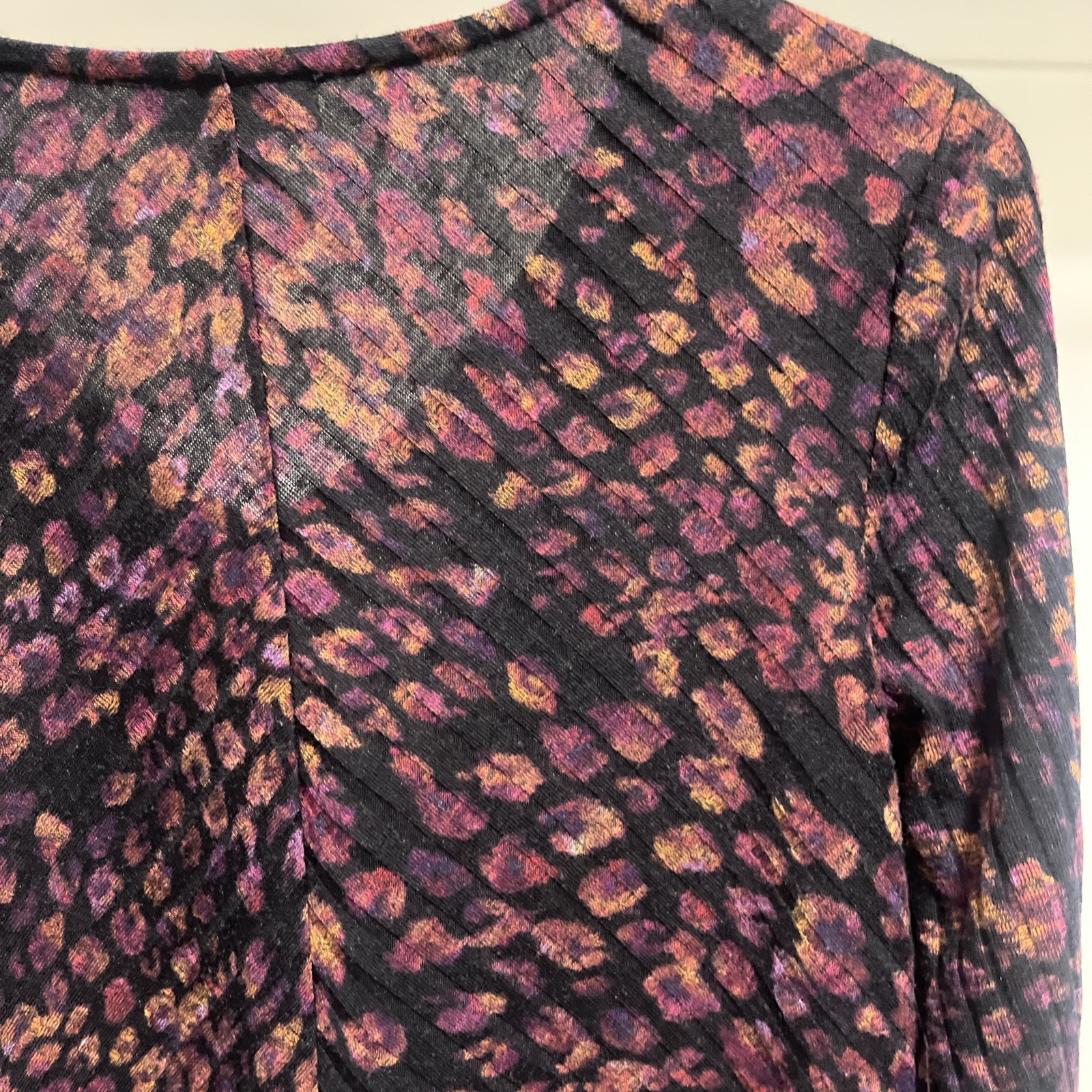 Alyx Top Womens Size L Black Multicolor 3/4Sleeve