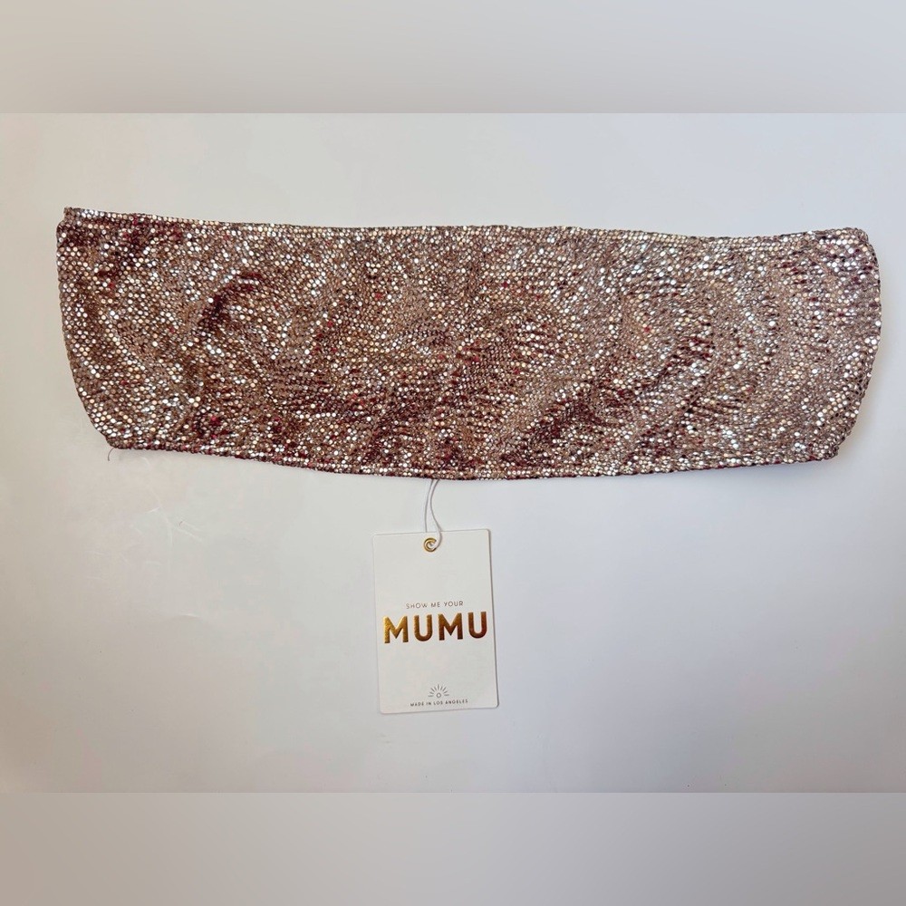 Show Me Your MuMu NWT Women’s Micro Tube Silver Confetti Top Size M