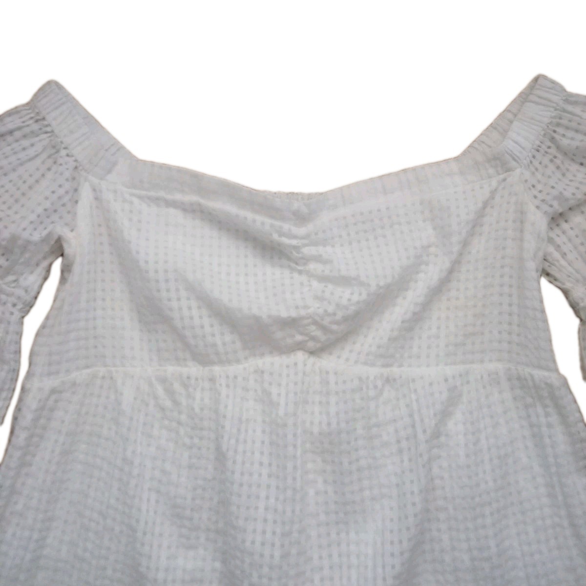 Maeve Off Shoulder Milkmaid Blouse Women’s L White Long Sleeve Cottegecore