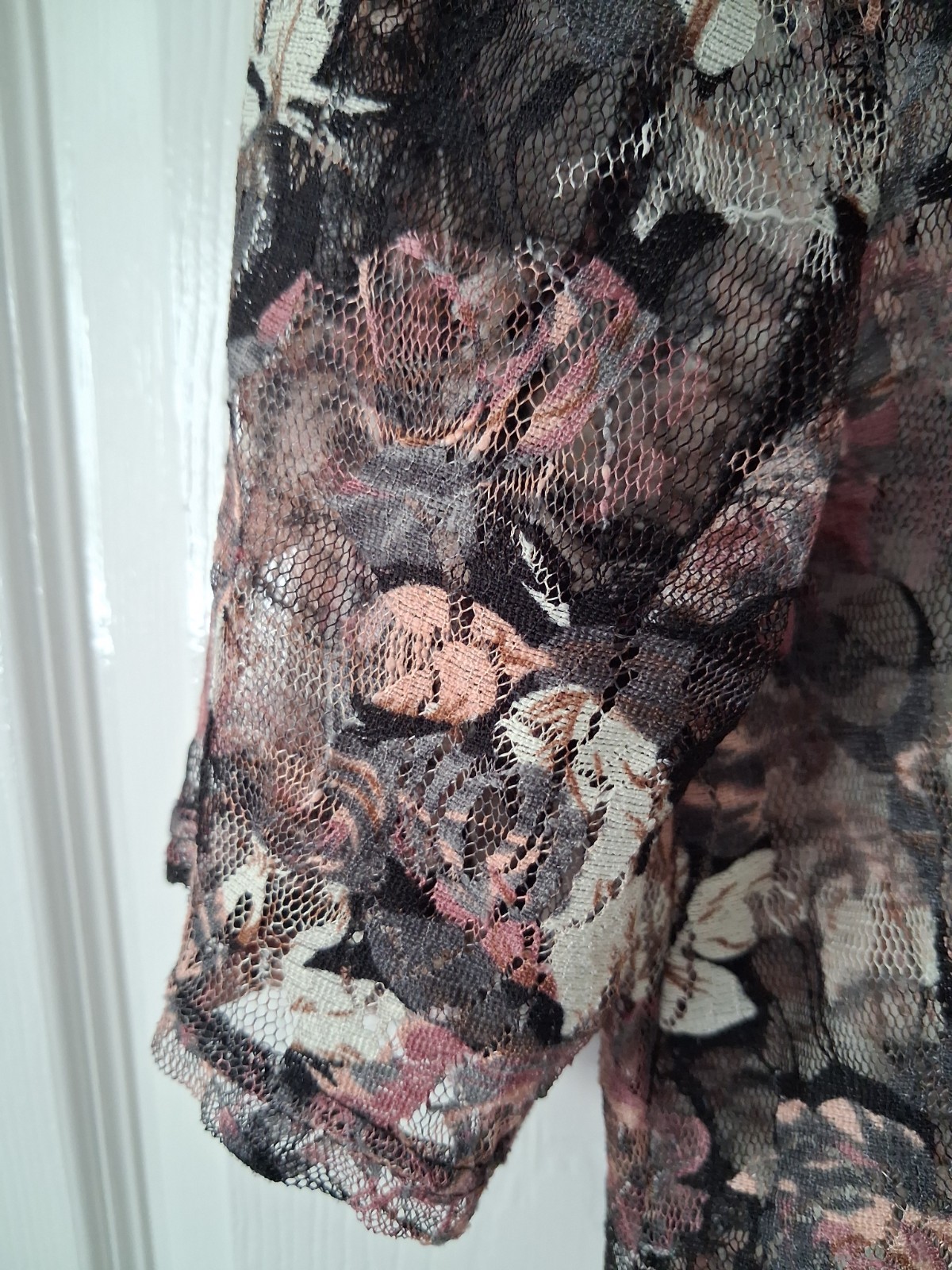 Dorothy Perkins Size 10 Mauve/cream Rose Pattern Top, Holiday, Summer, Festivals