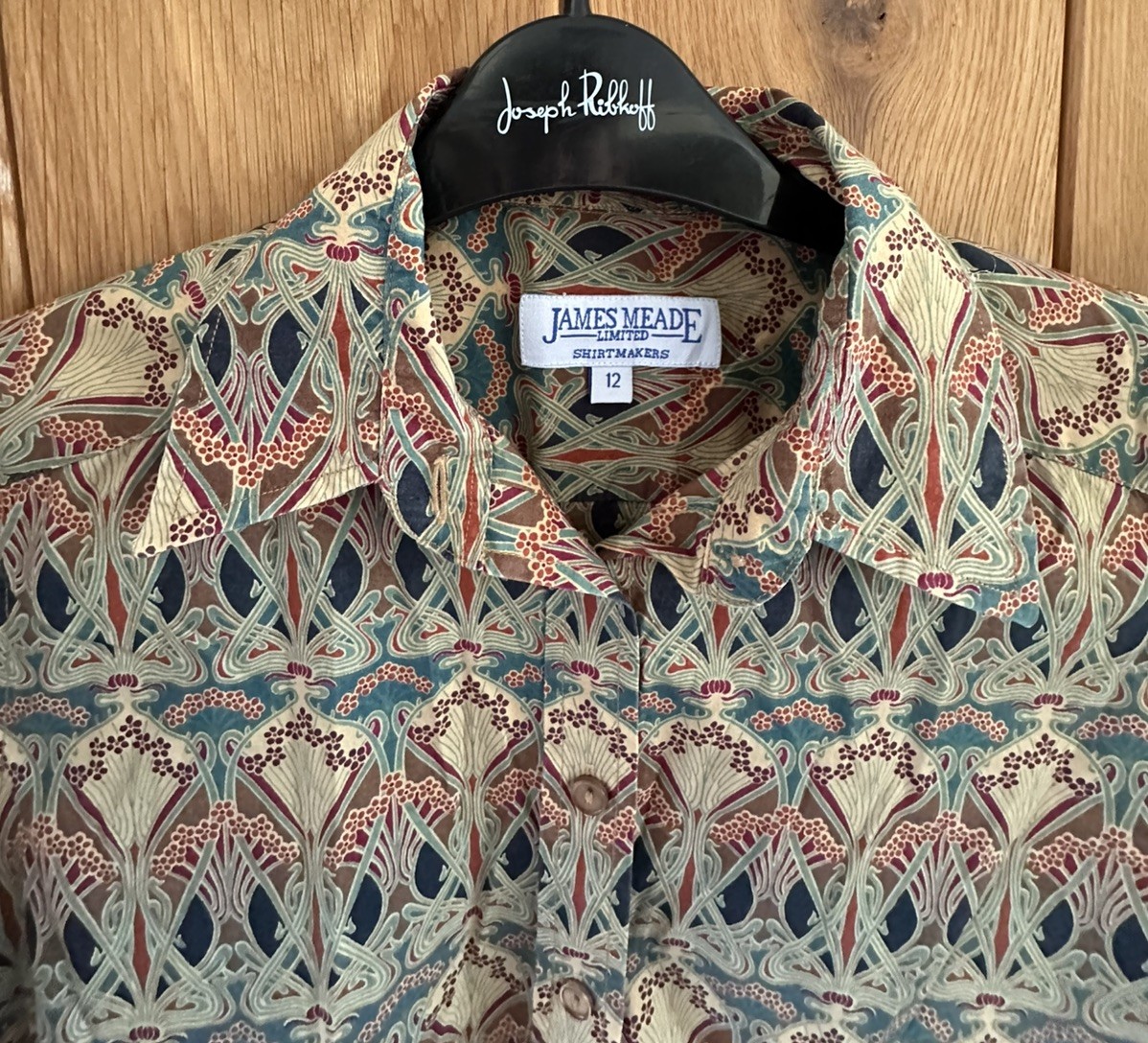 JAMES MEADE Liberty Pattern Tana Lawn Ianthe Print Fabric Cotton Shirt