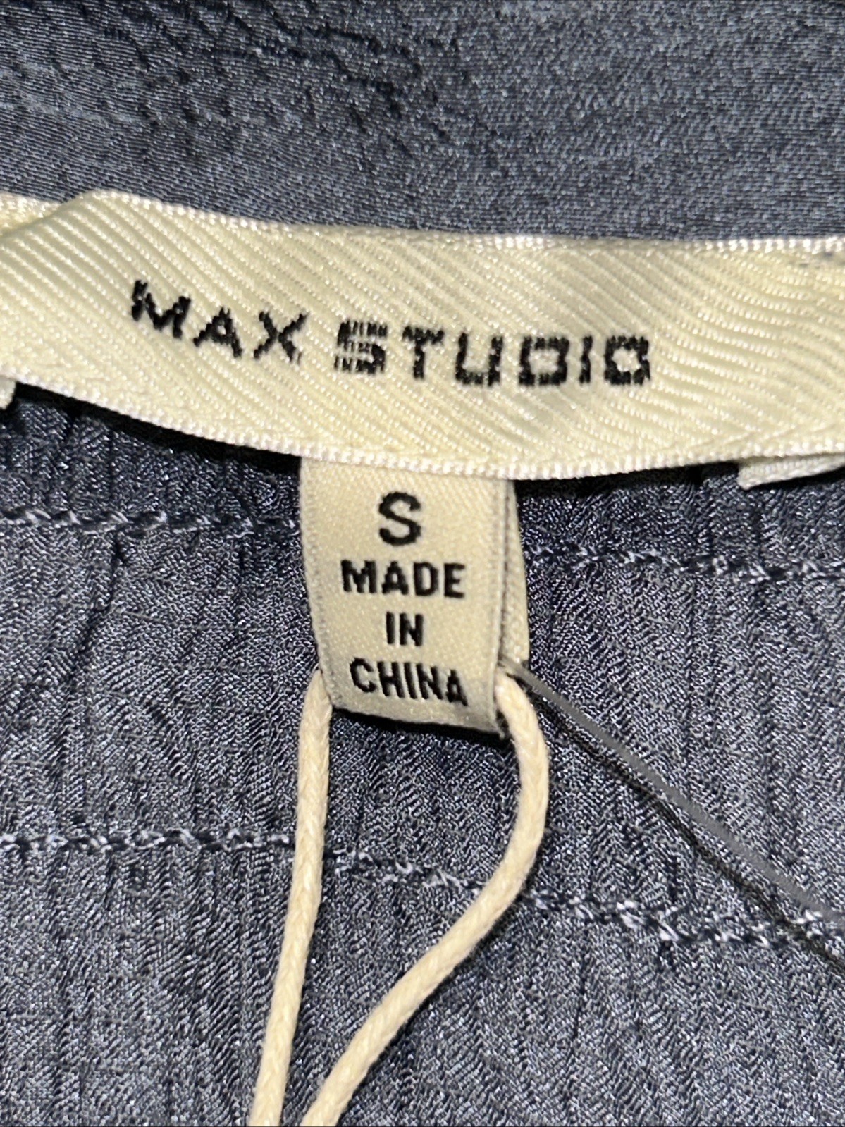 Max Studios Women’s V Neck Button Down Long Sleeve Blouse Blue Sz S NWT$118