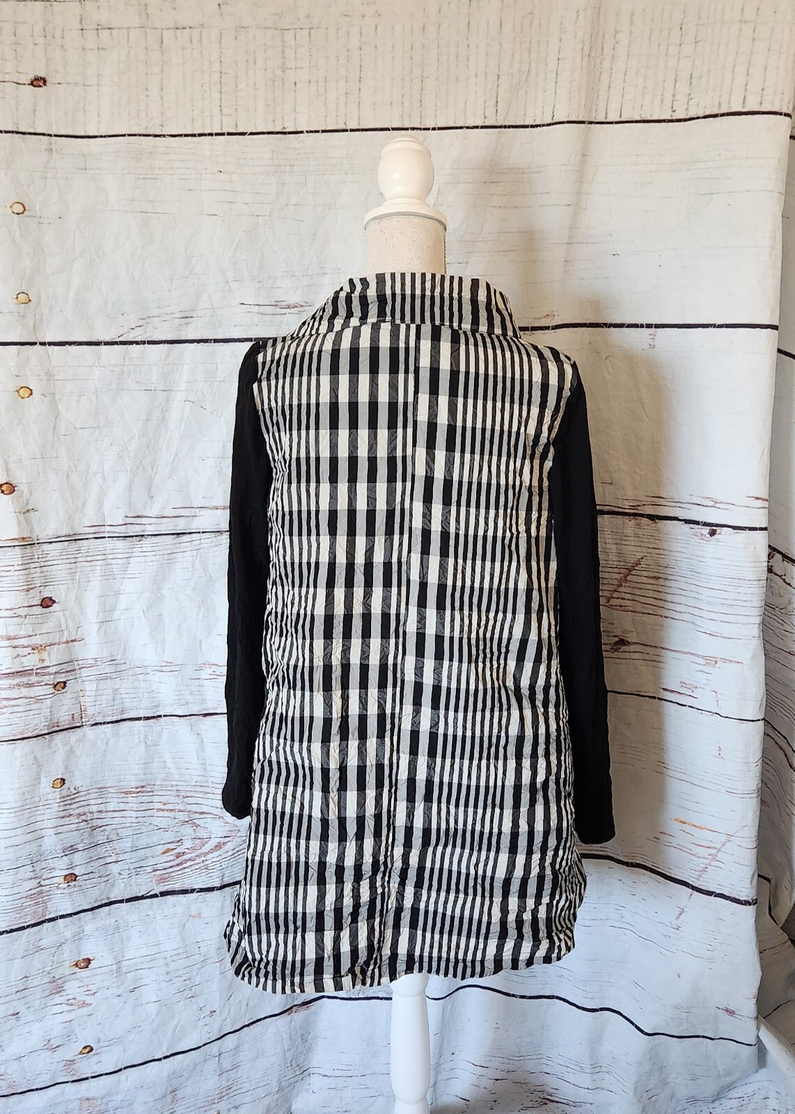 Liv By Habitat Clothing Scrunched Perfect Sculpt Mixed Media Tunic Size Small