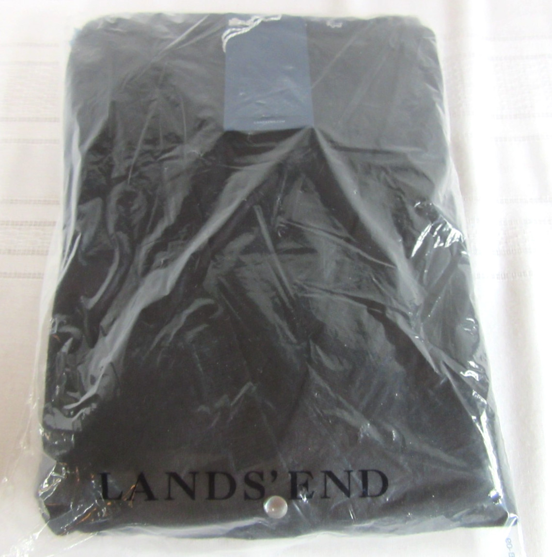 Lands’ End 100% Cashmere Classic Long Sleeve V-Neck Cardigan Black Size 2-X NEW!