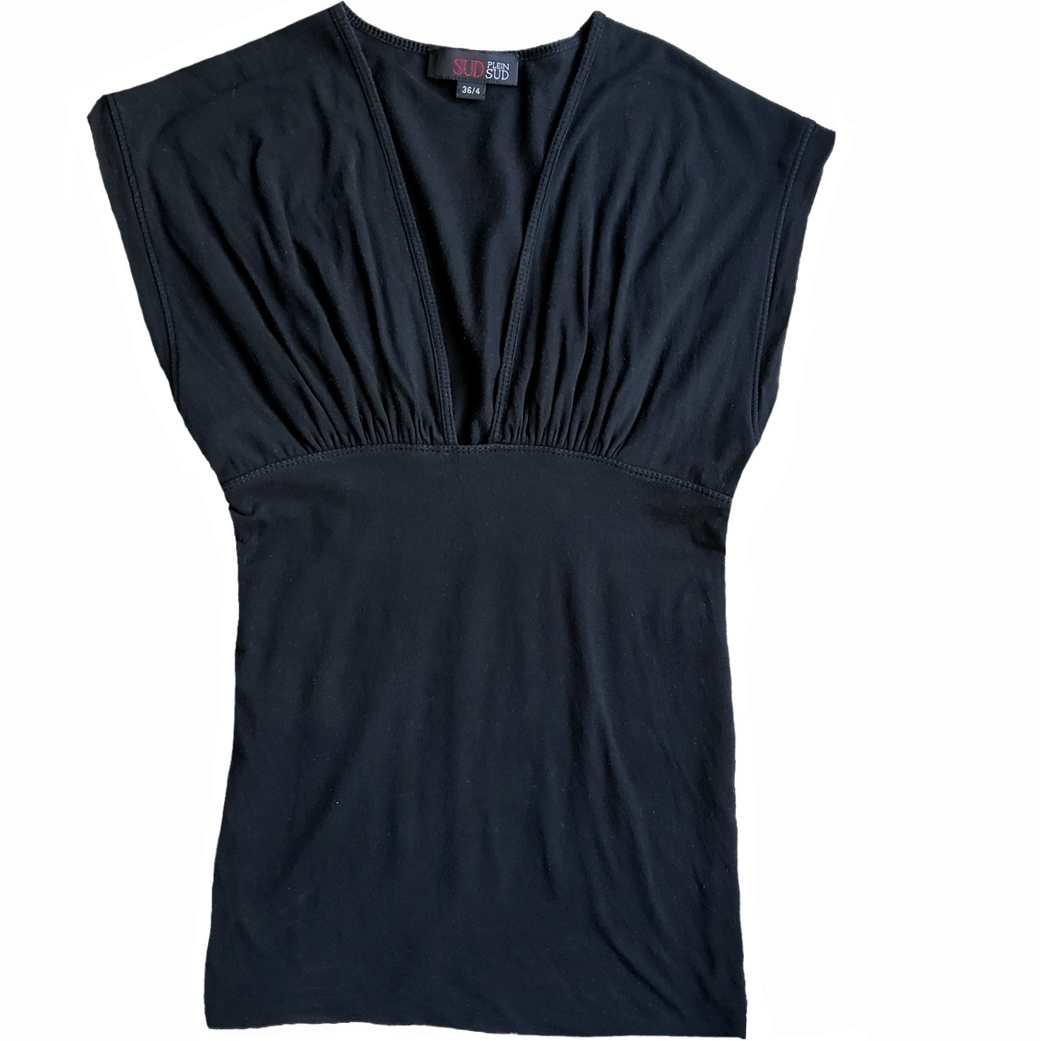 Plein Sud vintage y2k ruched v-neck top