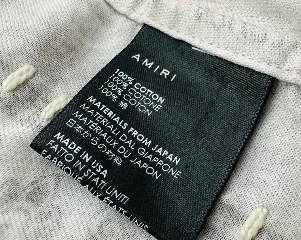 AMIRI Reconstructed Flannel Long Sleeve Shirt Size S