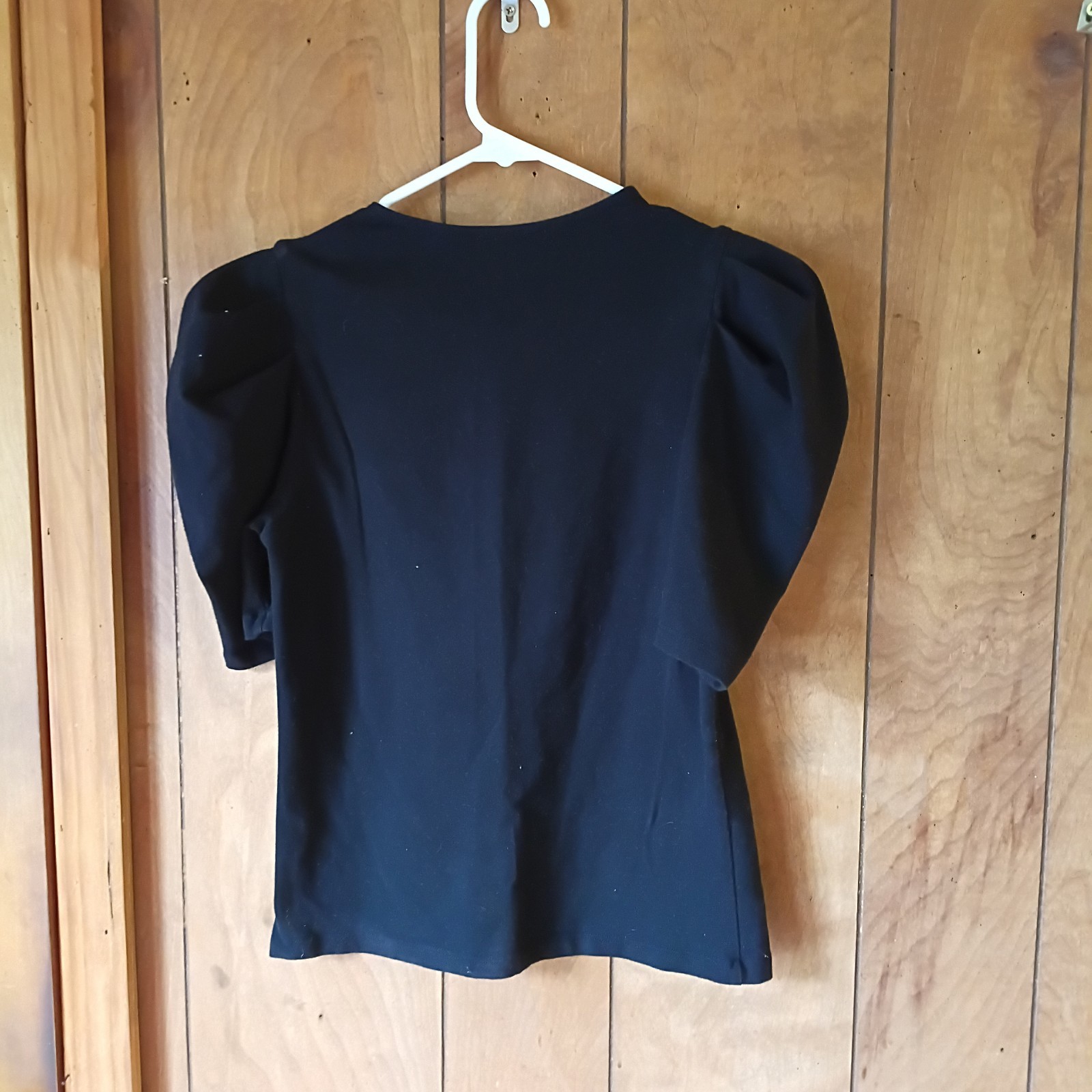 Forever 21 Puff Sleeve Top – Women’s Size Small – Black Short Sleeve Blouse