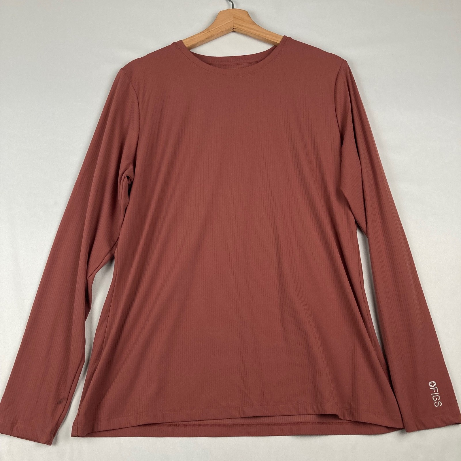 FIGS Rose Palmer Ribbed Long Sleeve Moisture Wicking Underscrub Women’s XL