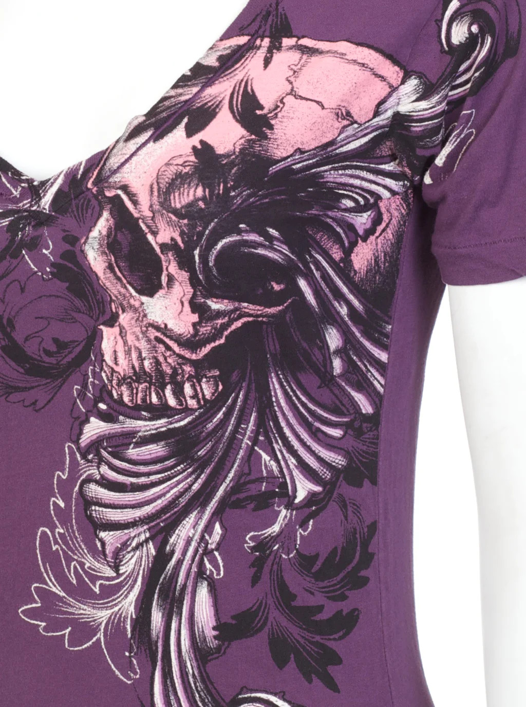 Archaic by Affliction Women’s T-shirt Wager Biker Tattoo