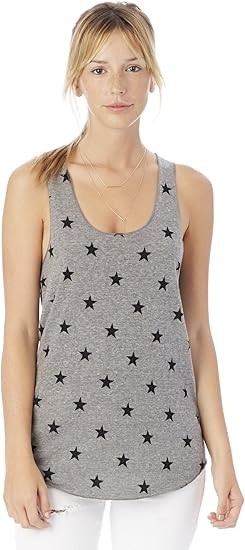 Alternative Women’s Tank Top, Triblend Patterned Eco Meegs Racerback Tank XL
